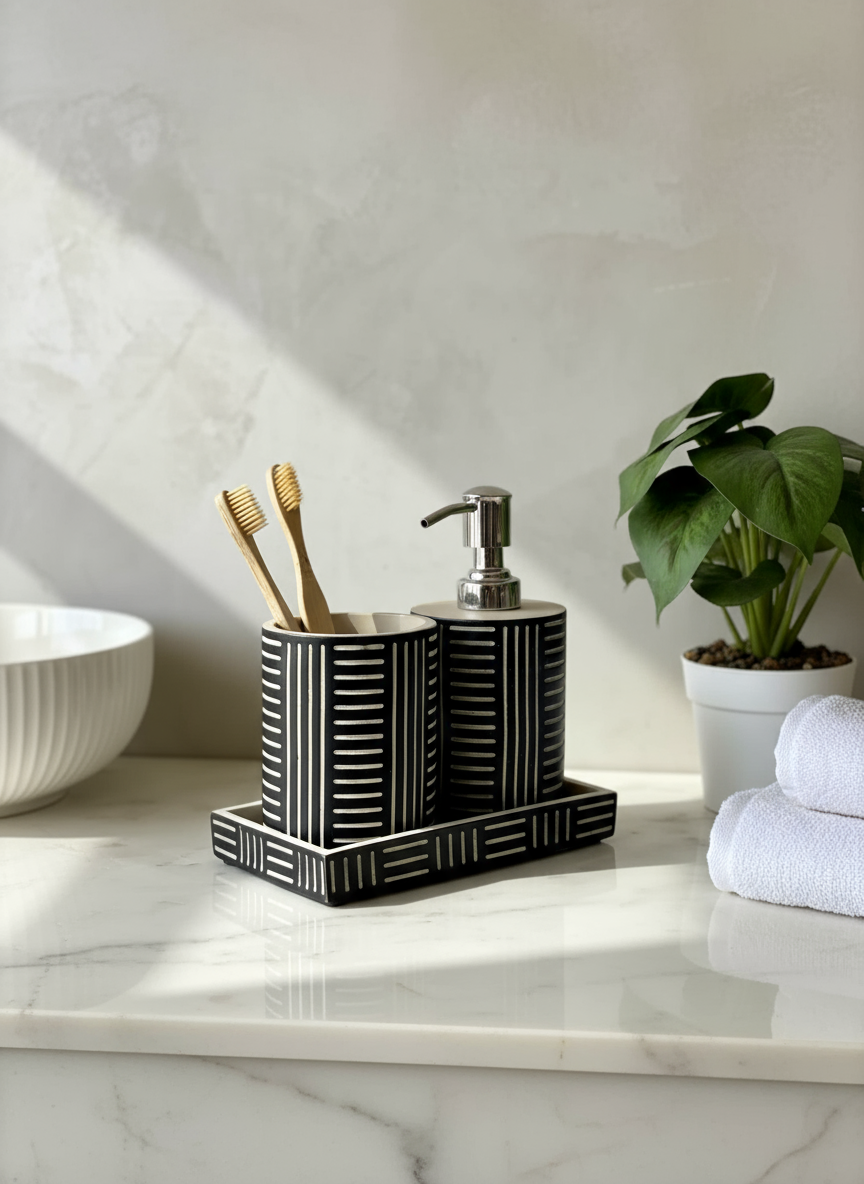Edora Bathroom Set - Black