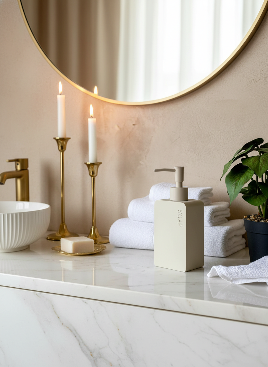 Nove Bathroom Dispenser - Beige