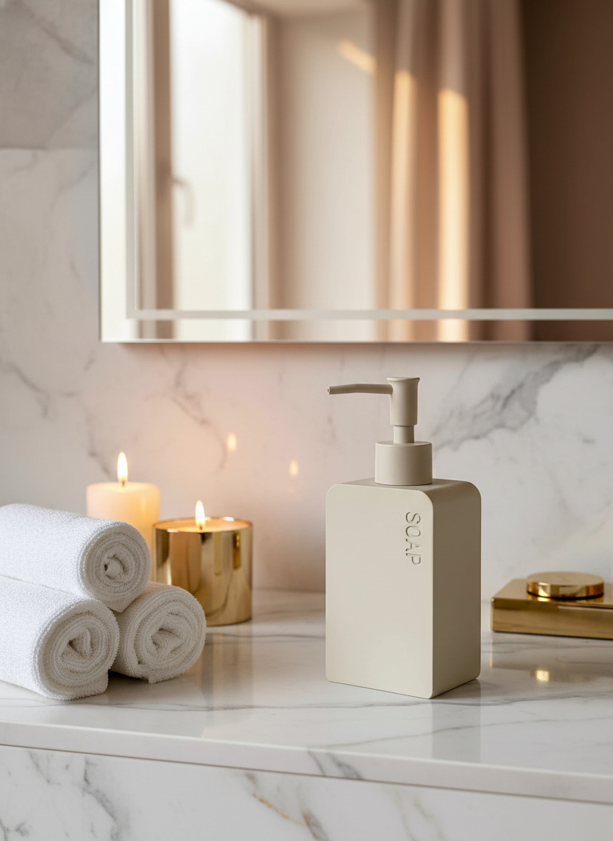 Nove Bathroom Dispenser - Beige