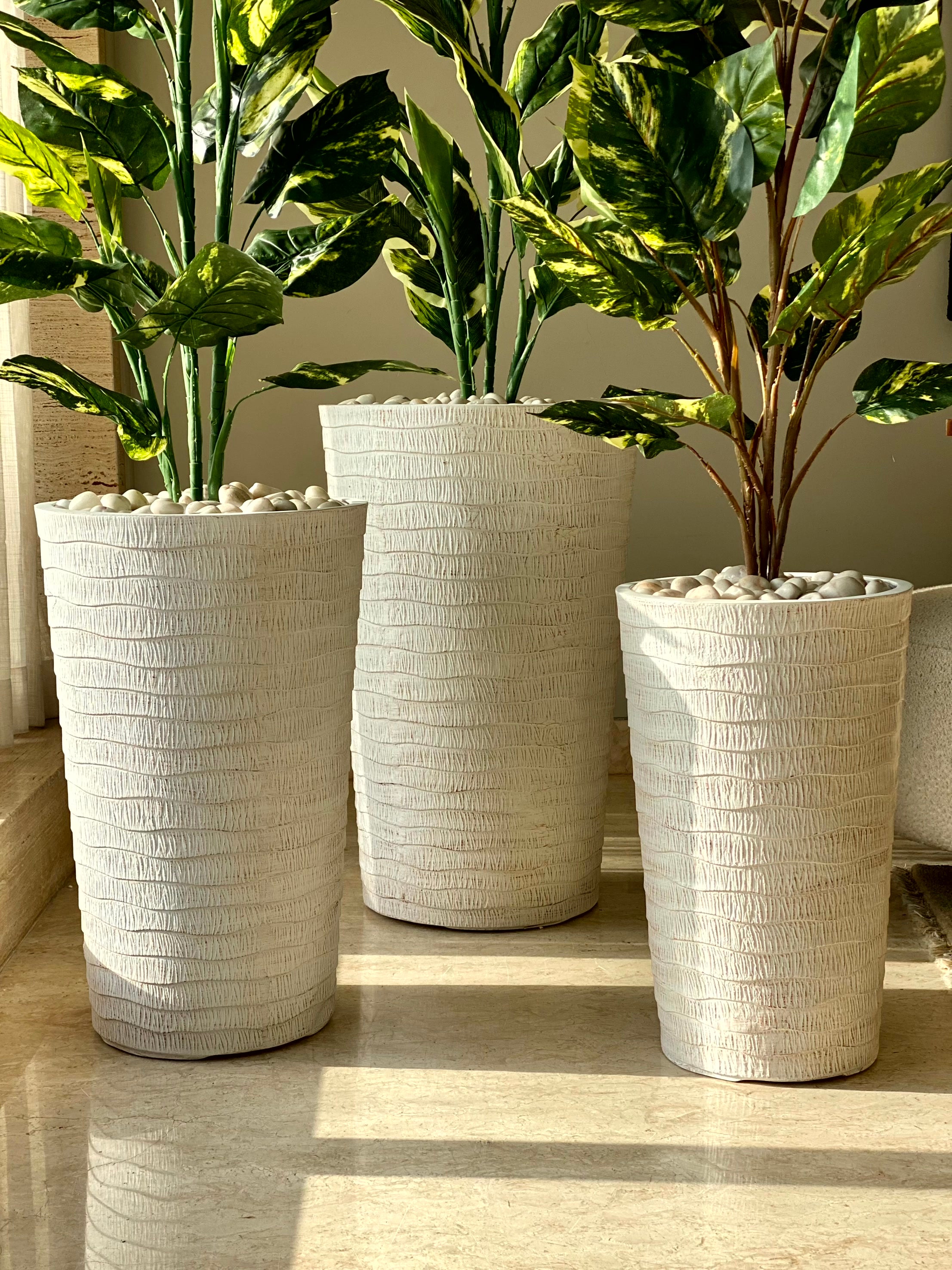Edena Planters - White
