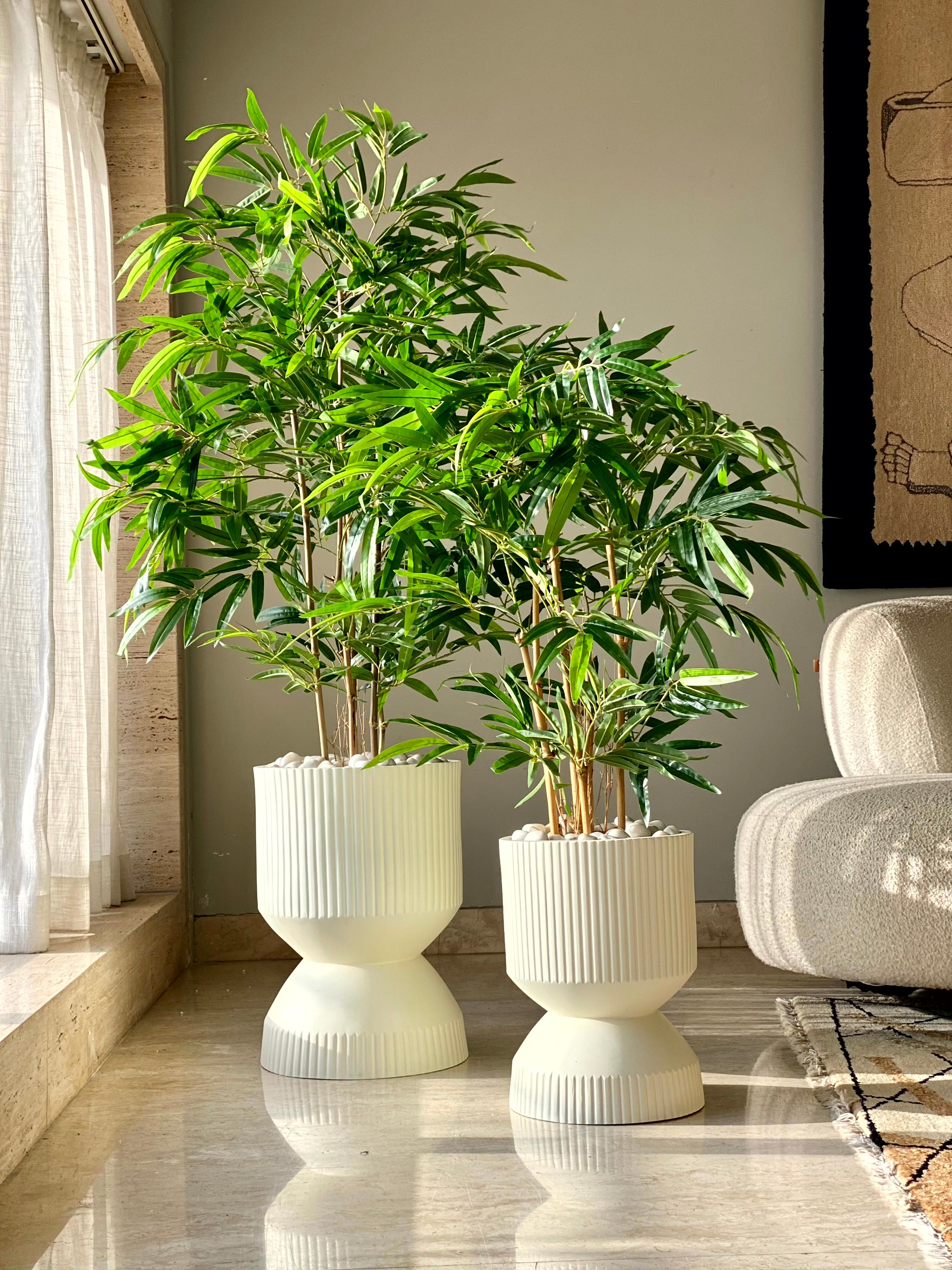 Willow Reversible Planters - Ivory