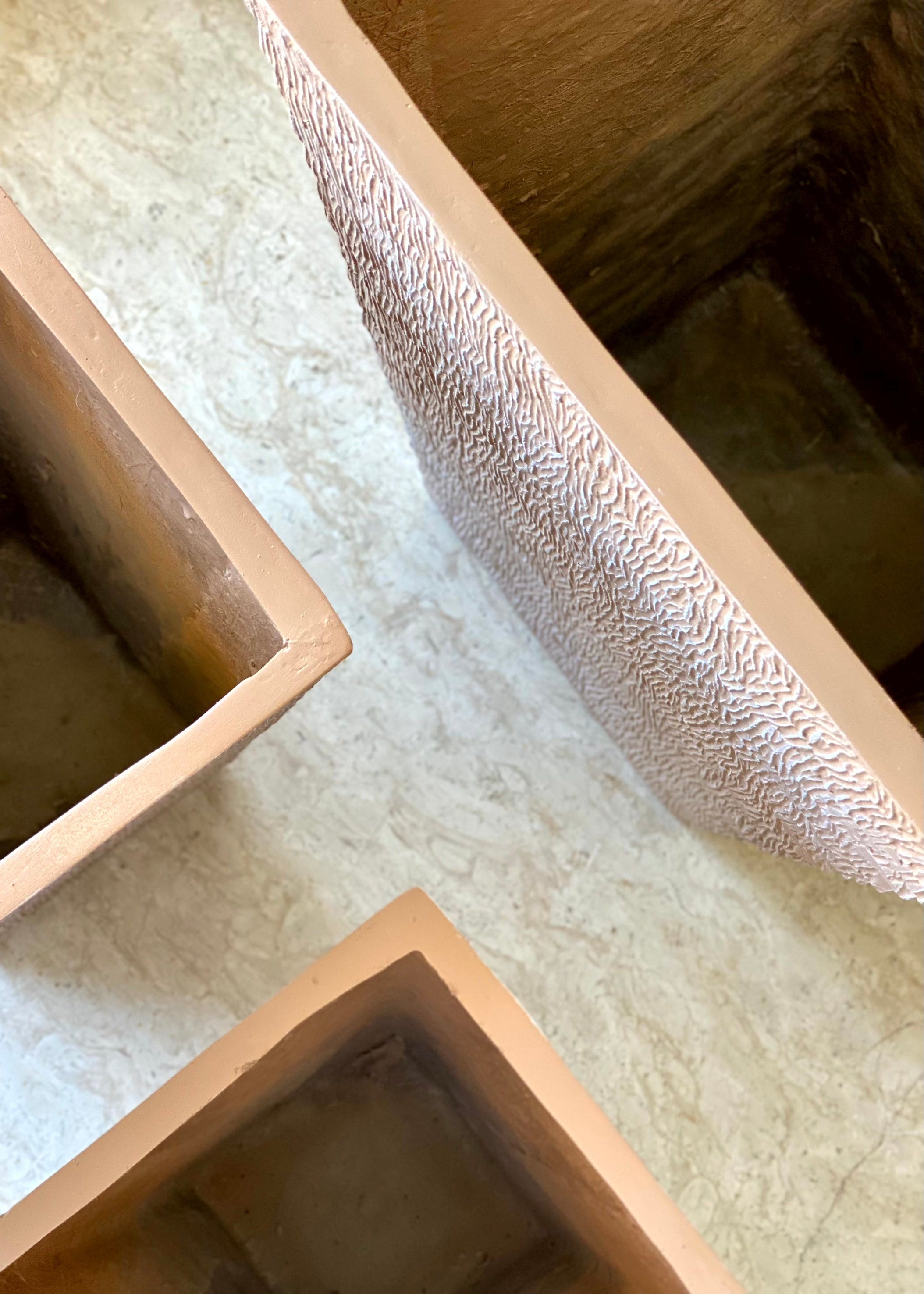 Carved Planters - Terracota Beige