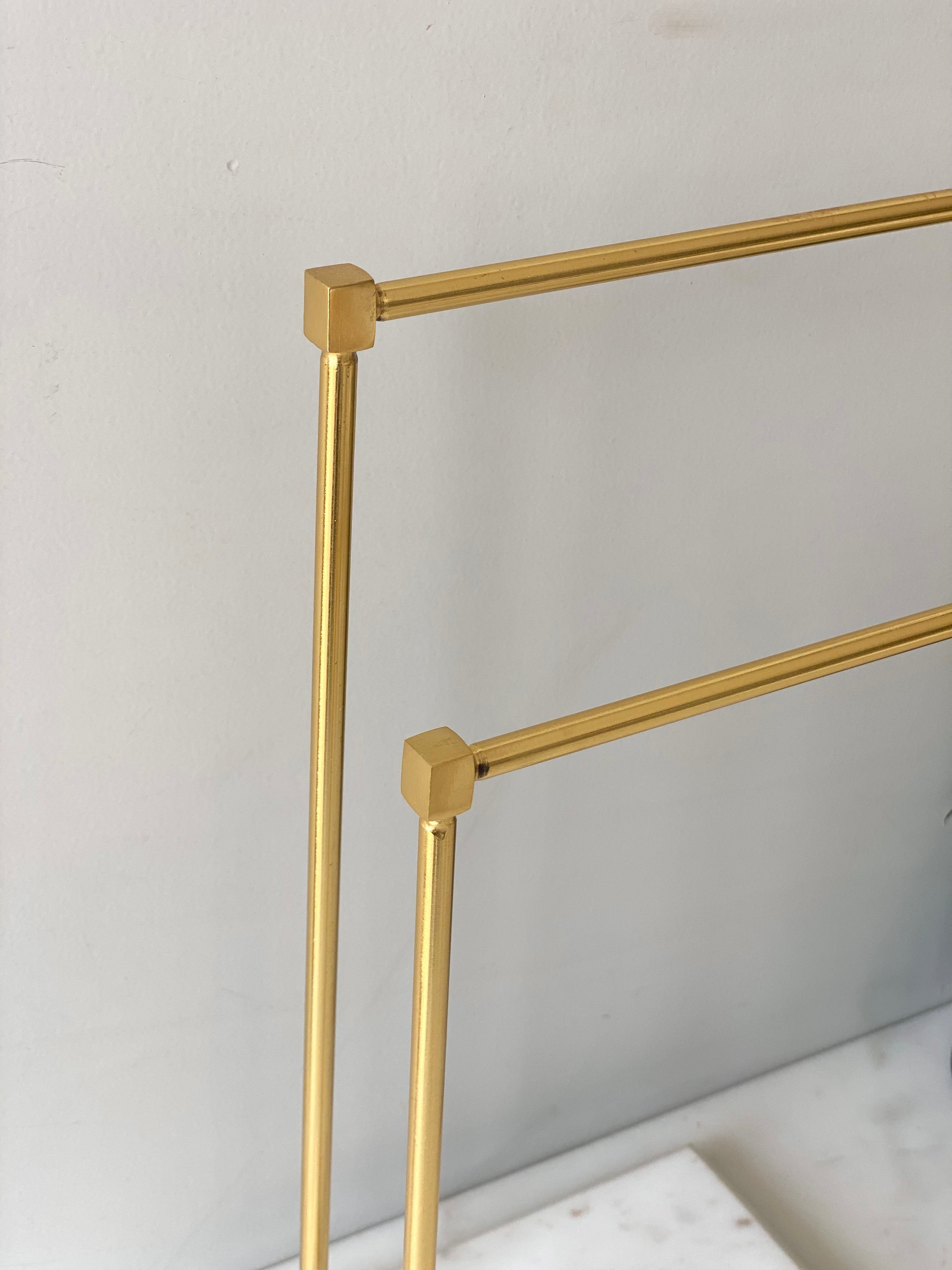 Melrose Hand Towel Stand - White & Gold