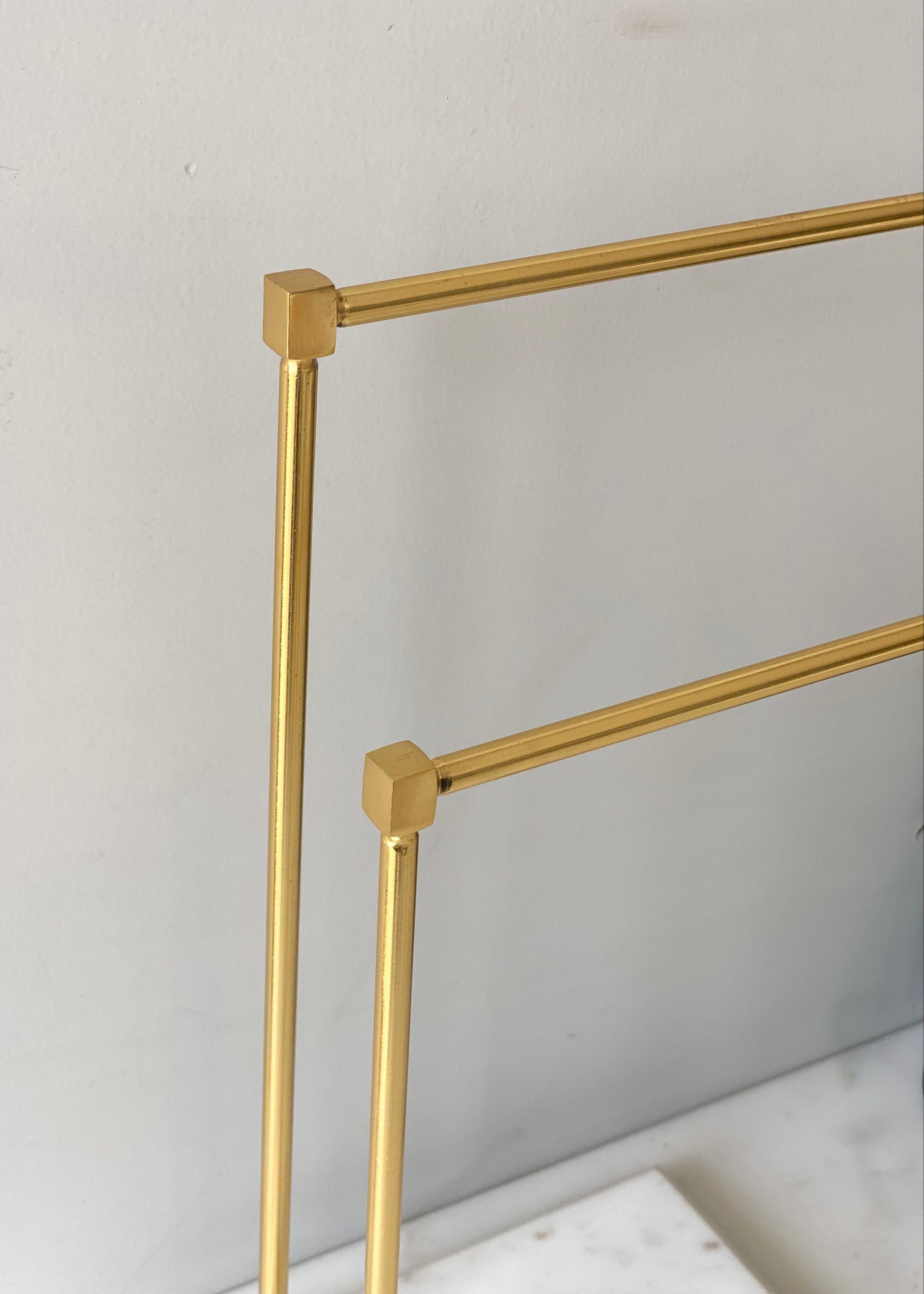 Melrose Hand Towel Stand - White & Gold