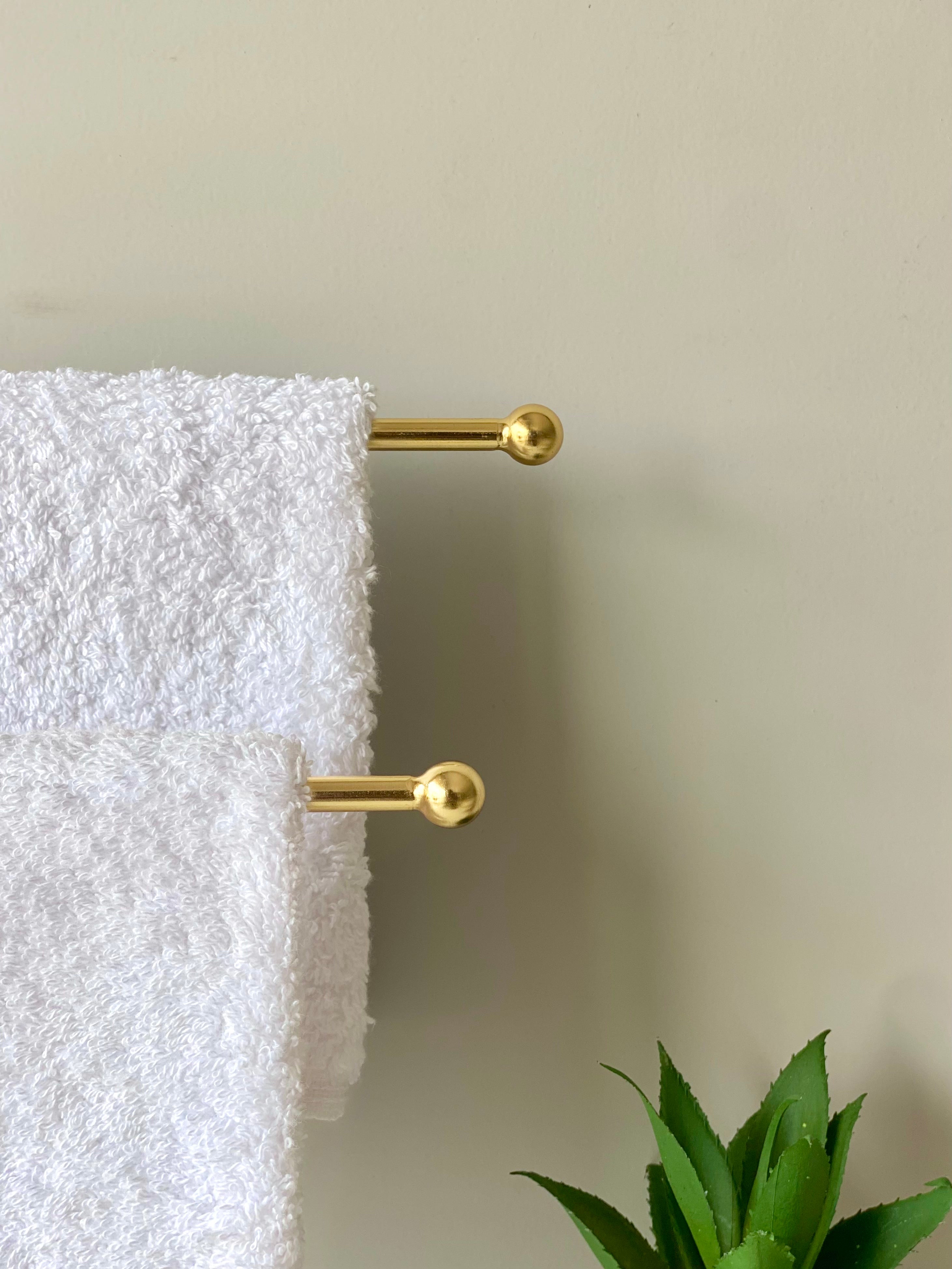 Melrose Hand Towel Stand - White & Gold