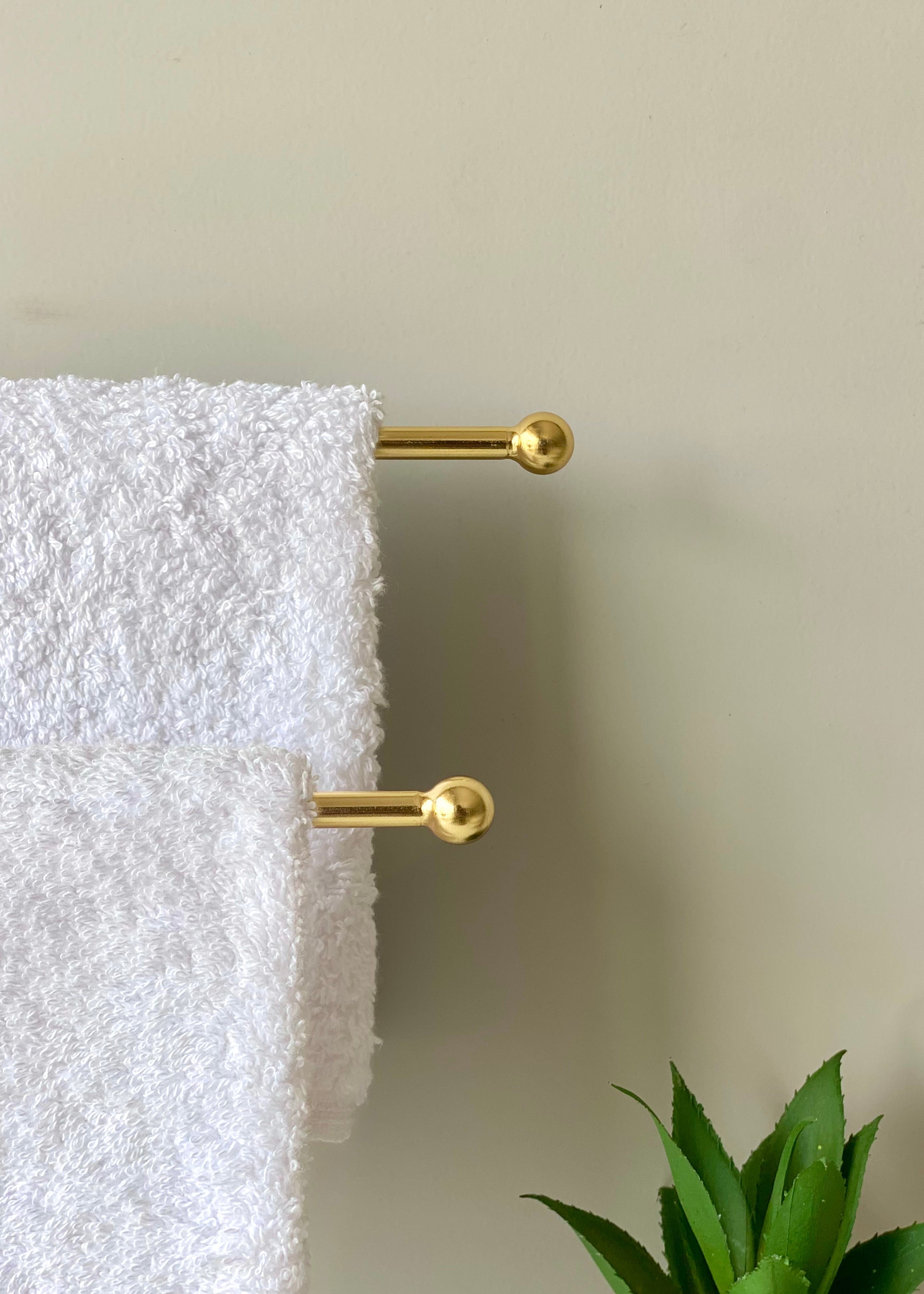 Melrose Hand Towel Stand - White & Gold