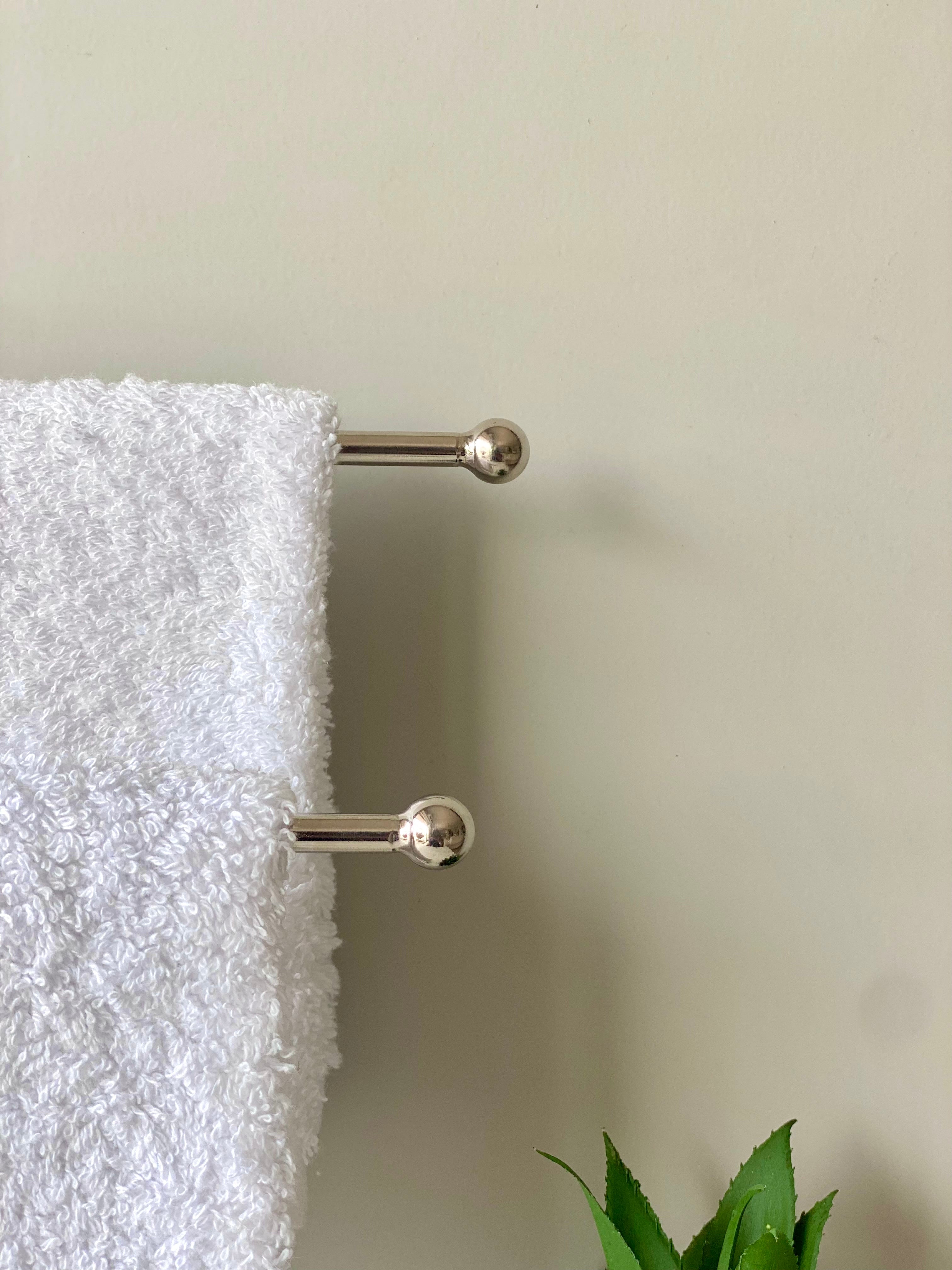 Melrose Hand Towel Stand - White & Silver