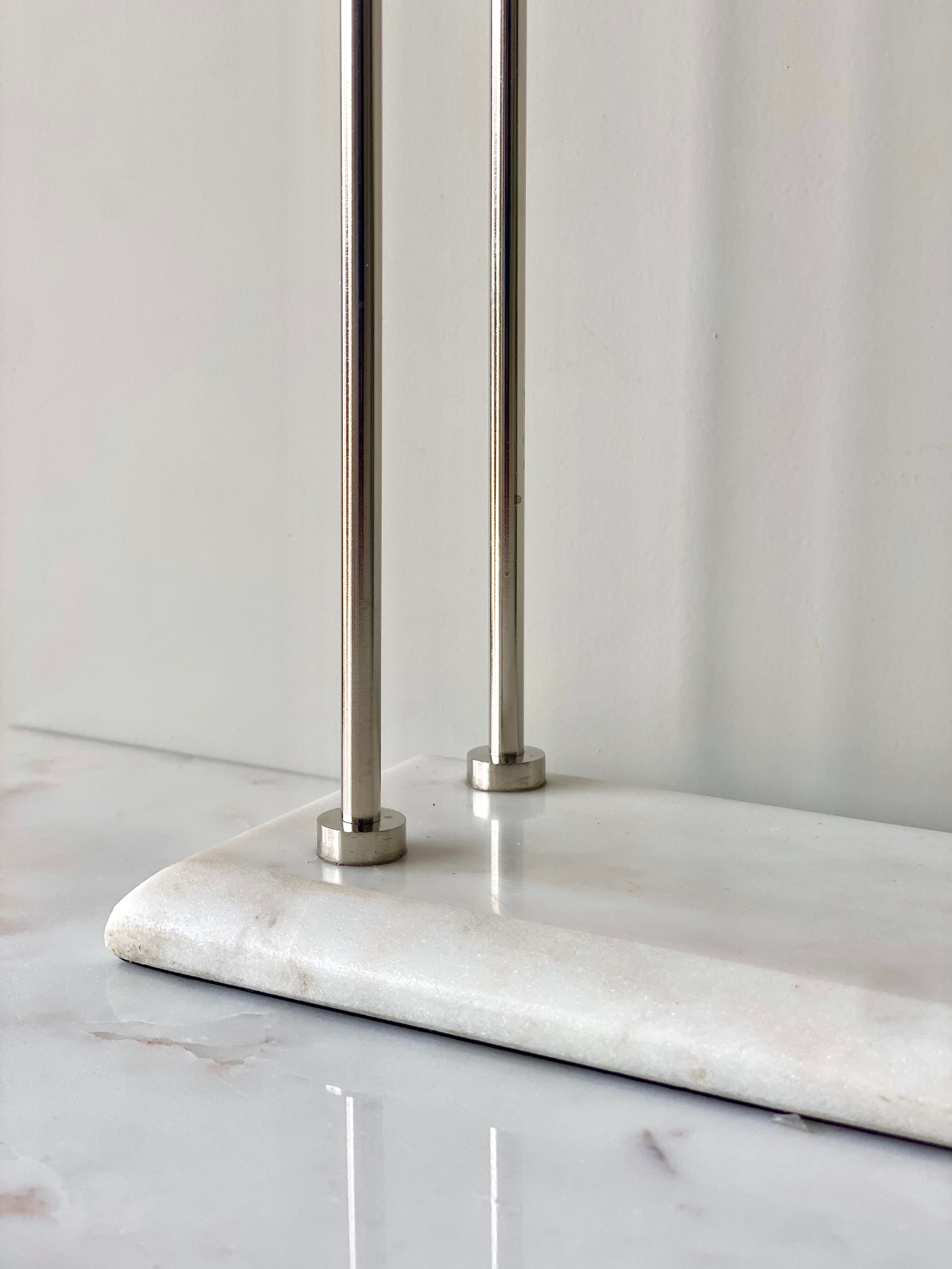 Melrose Hand Towel Stand - White & Silver