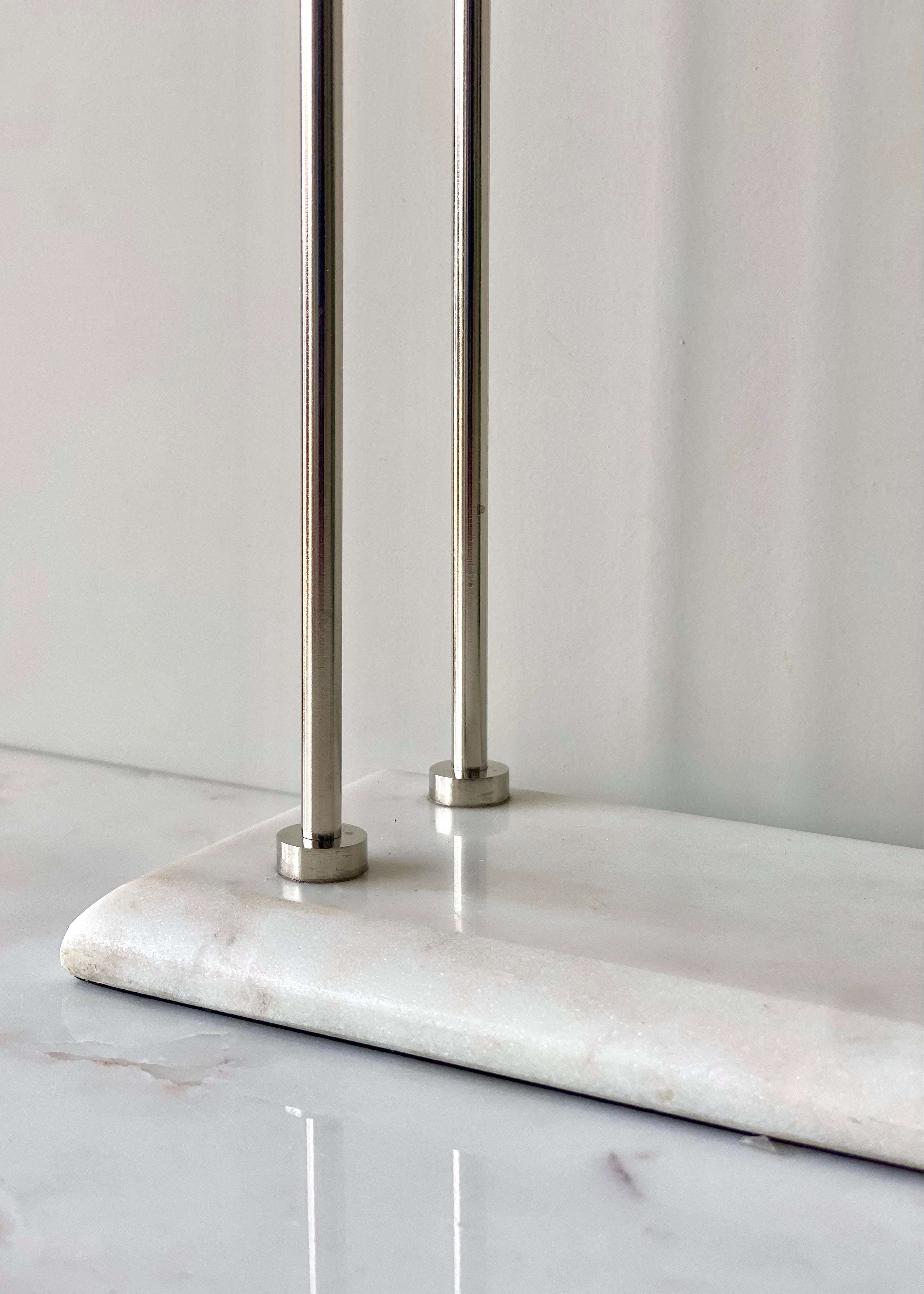 Melrose Hand Towel Stand - White & Silver