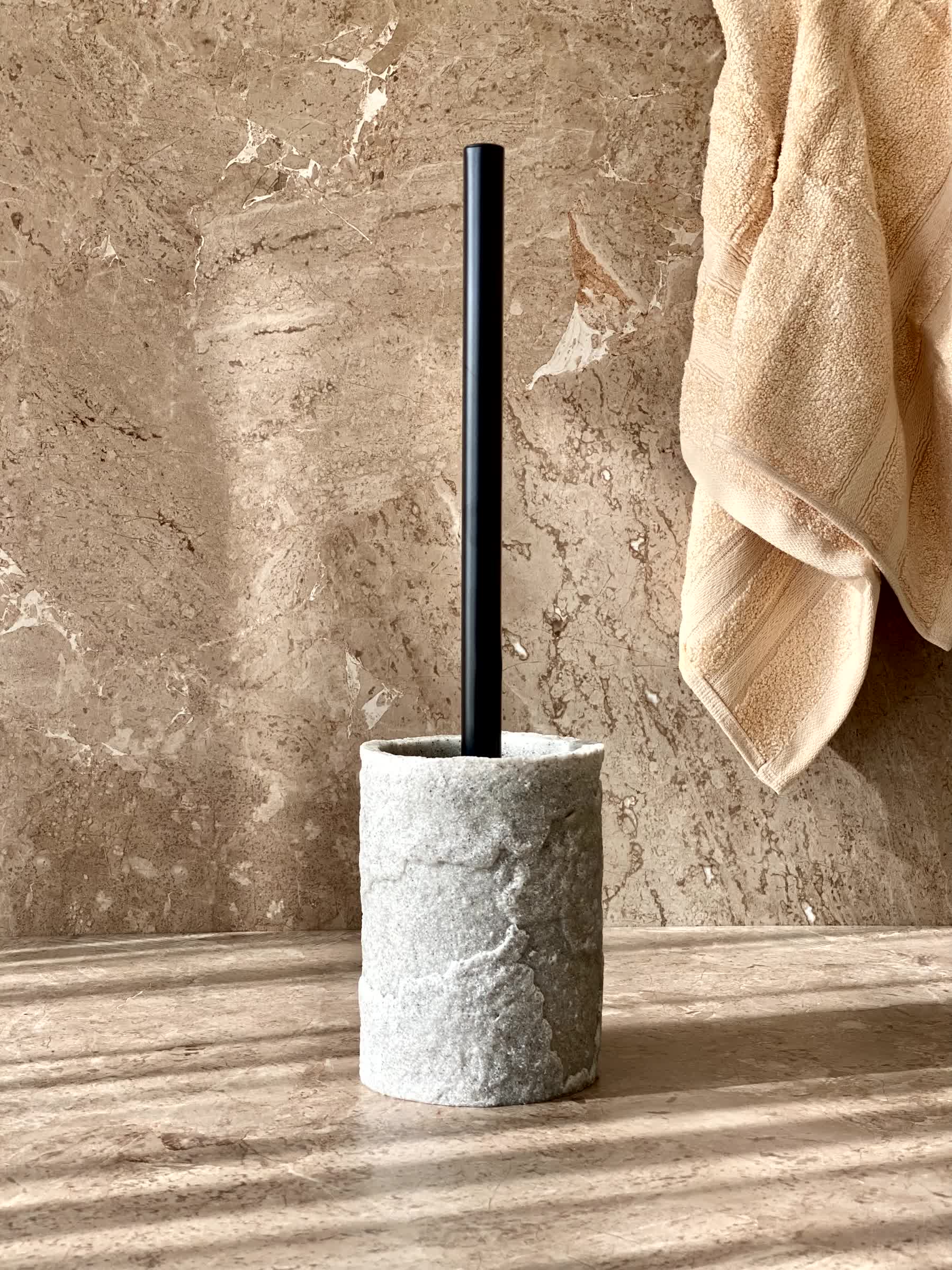 Fossil Toilet Brush - Light Grey