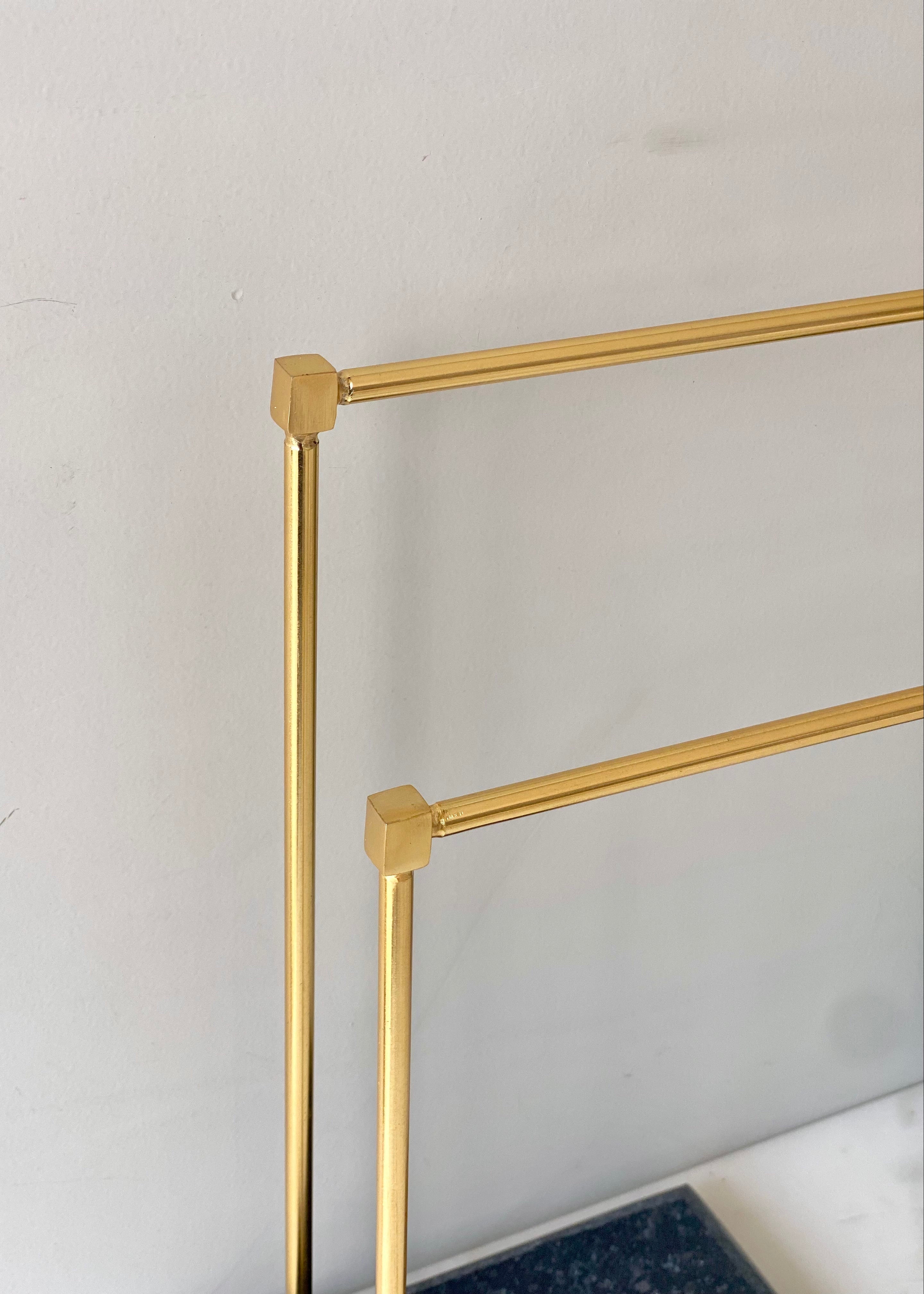 Melrose Hand Towel Stand - Black & Gold
