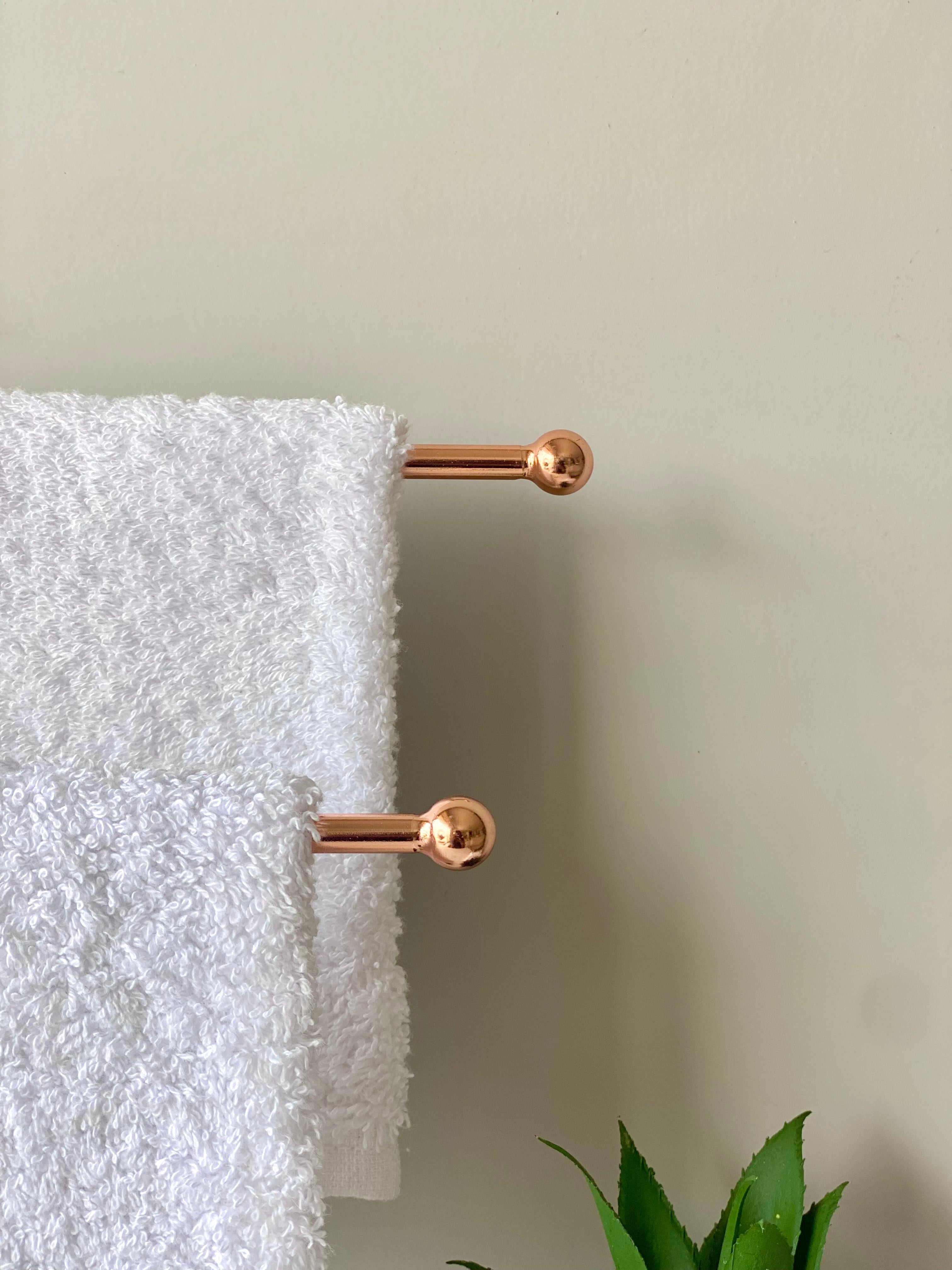 Melrose Hand Towel Stand - Black & Rose Gold