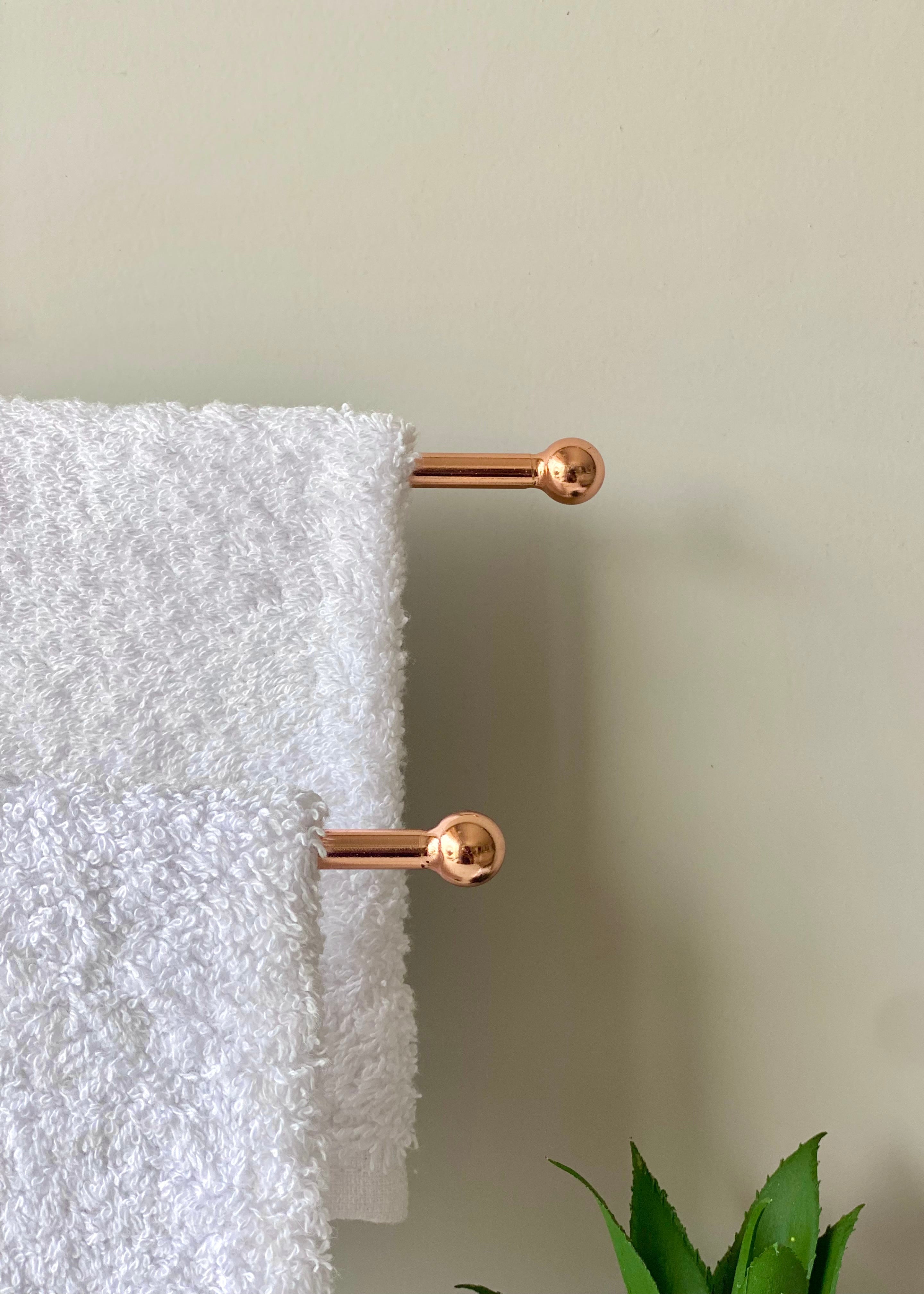 Melrose Hand Towel Stand - Black & Rose Gold