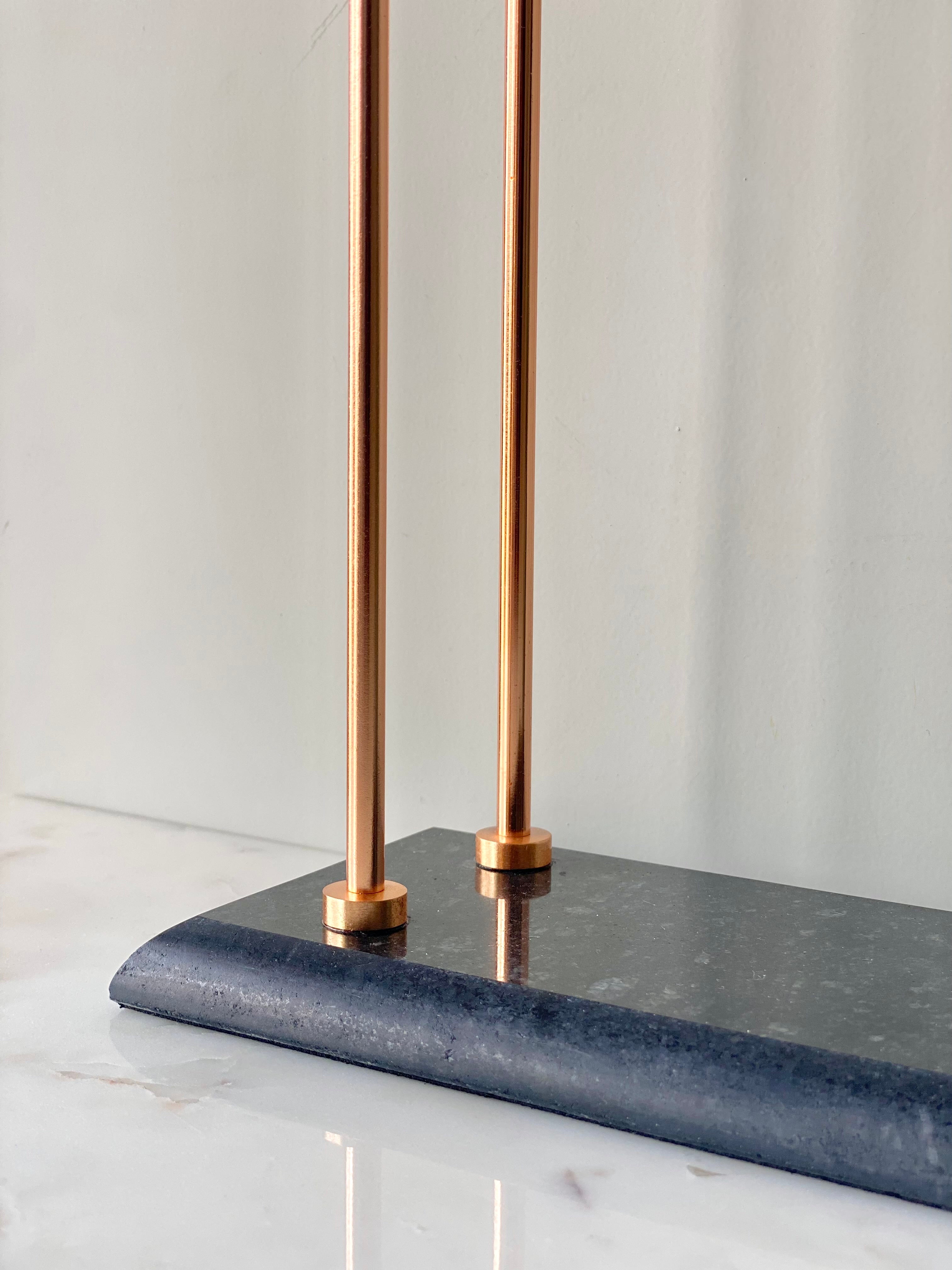 Melrose Hand Towel Stand - Black & Rose Gold