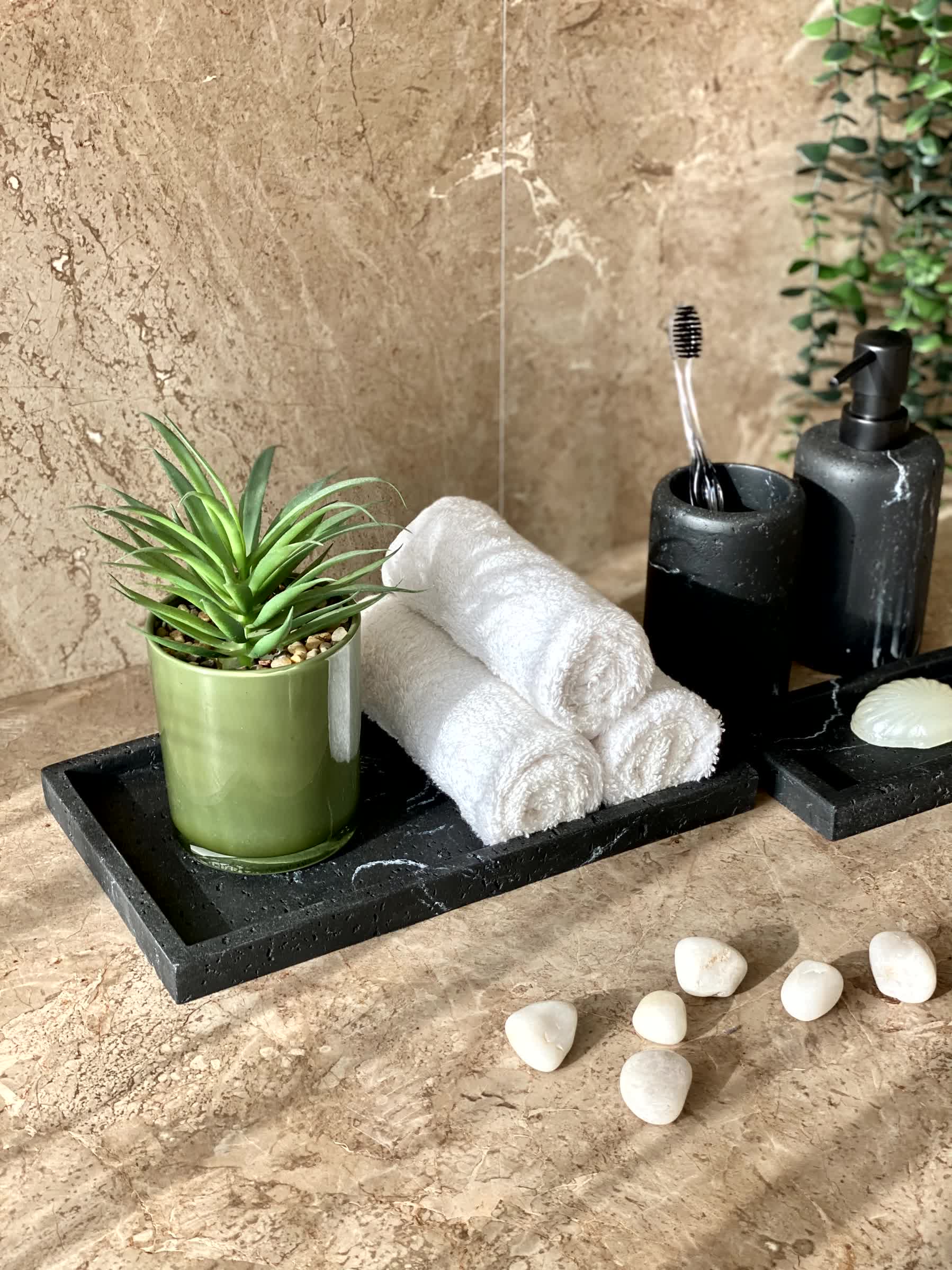 Carrara Napkin Tray - Black