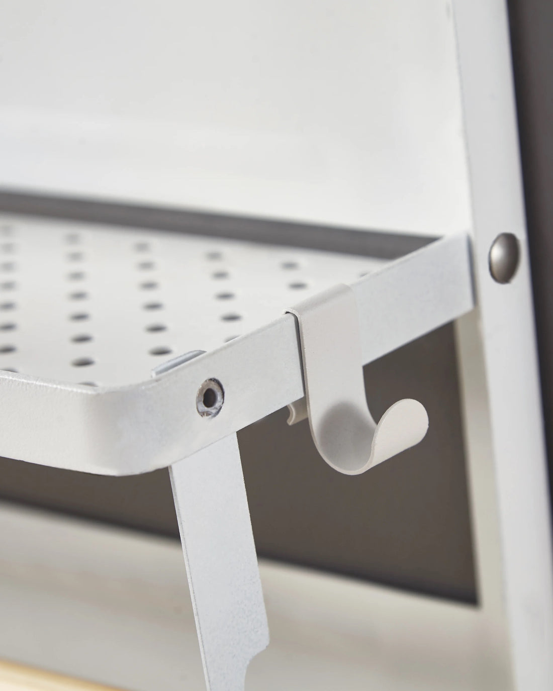 Double Shelf Magnetic Storage - White