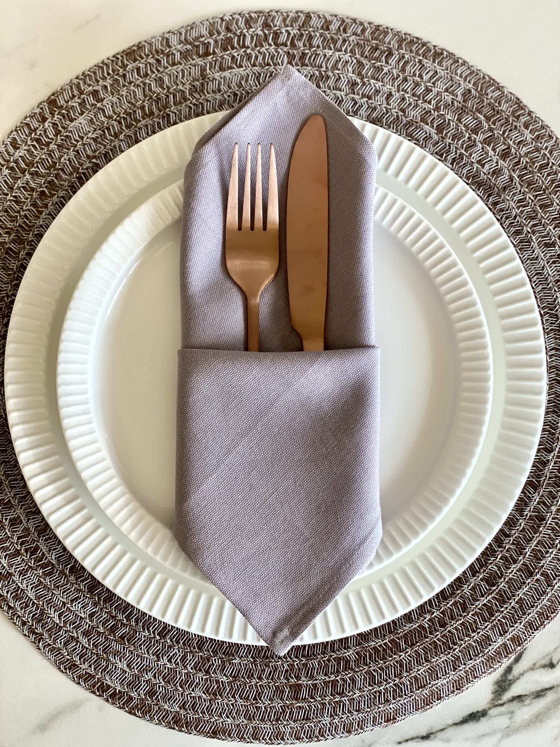 Grey Table Napkins (Set of 6)