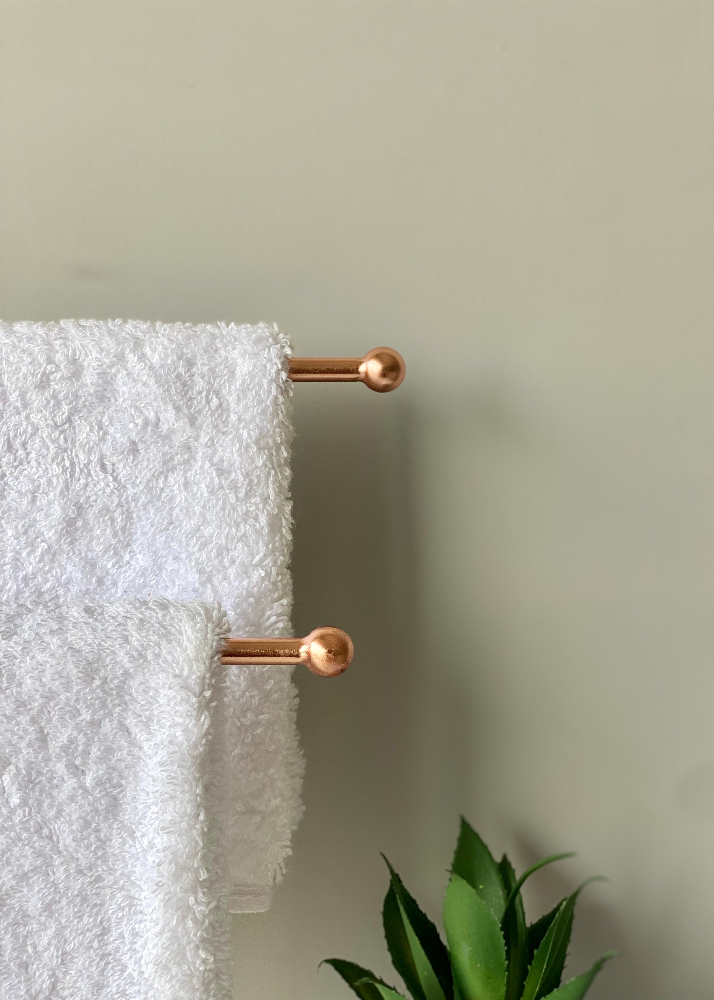 Melrose Hand Towel Stand - White & Rose Gold