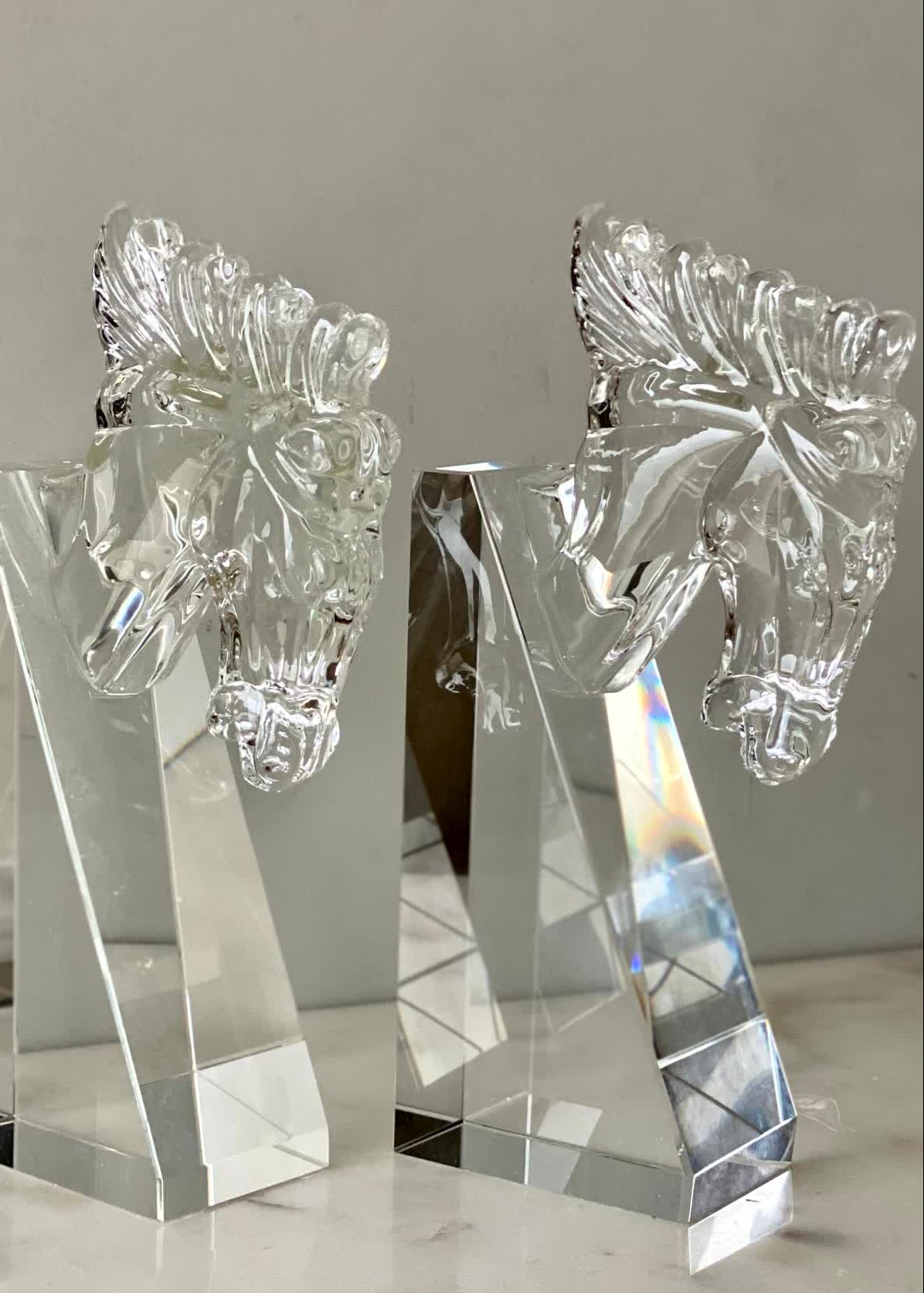 Stallion Crystal Bookend - Set of 2