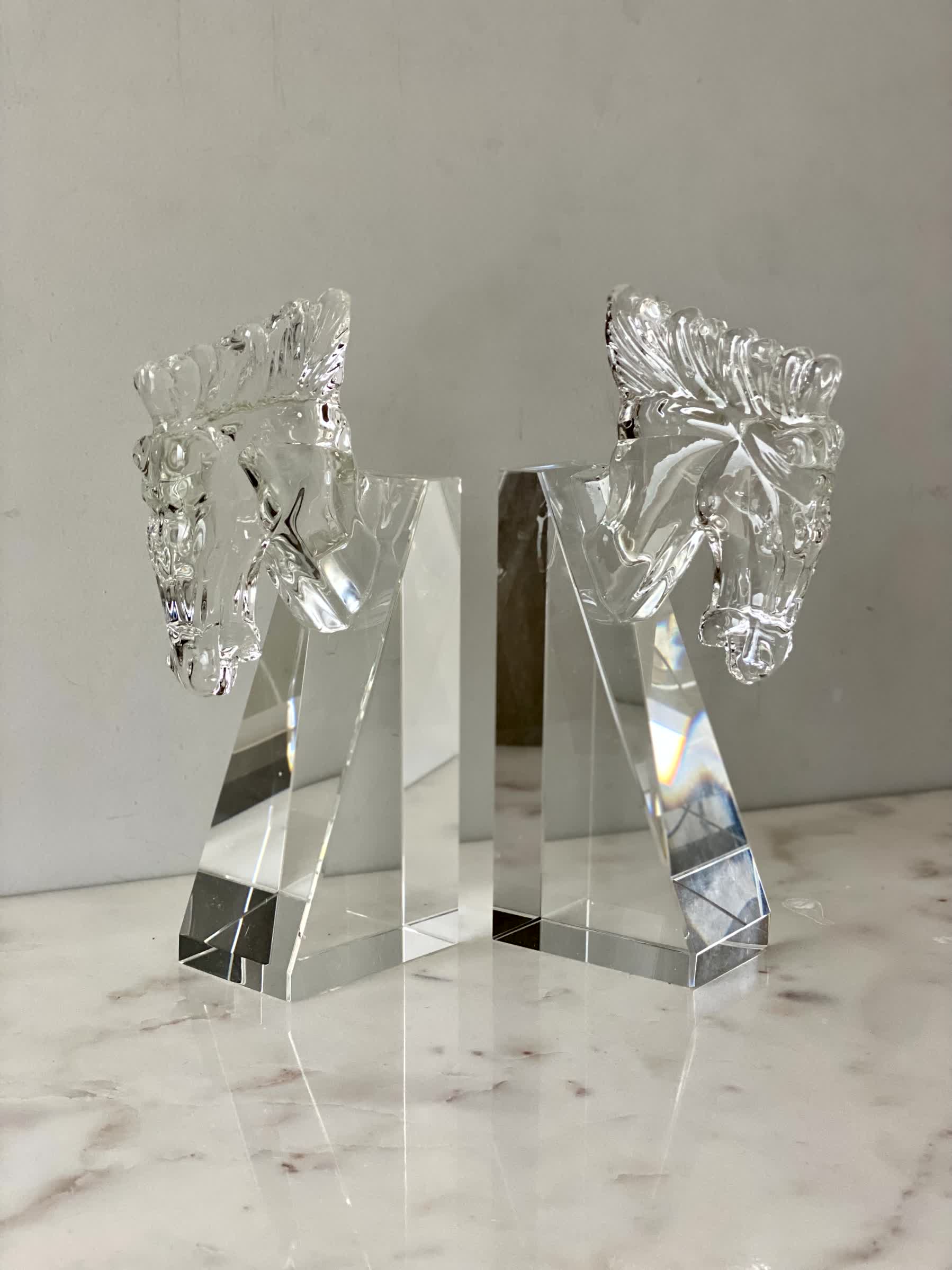 Stallion Crystal Bookend - Set of 2