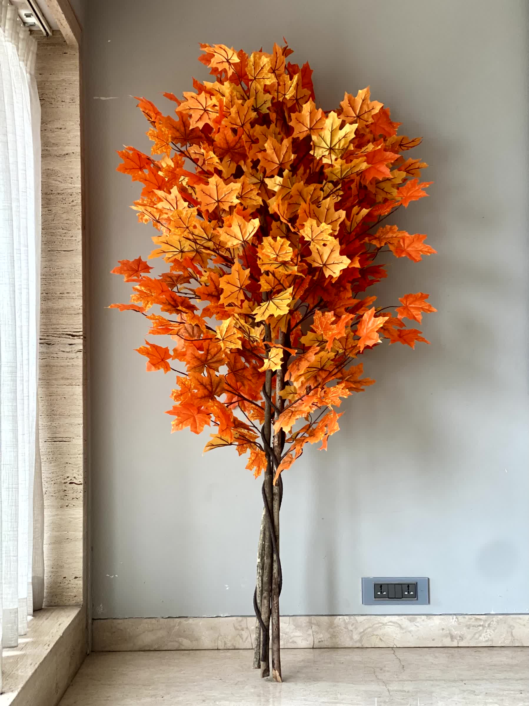 Artificial Autumn Maple Plant - 6 Feet