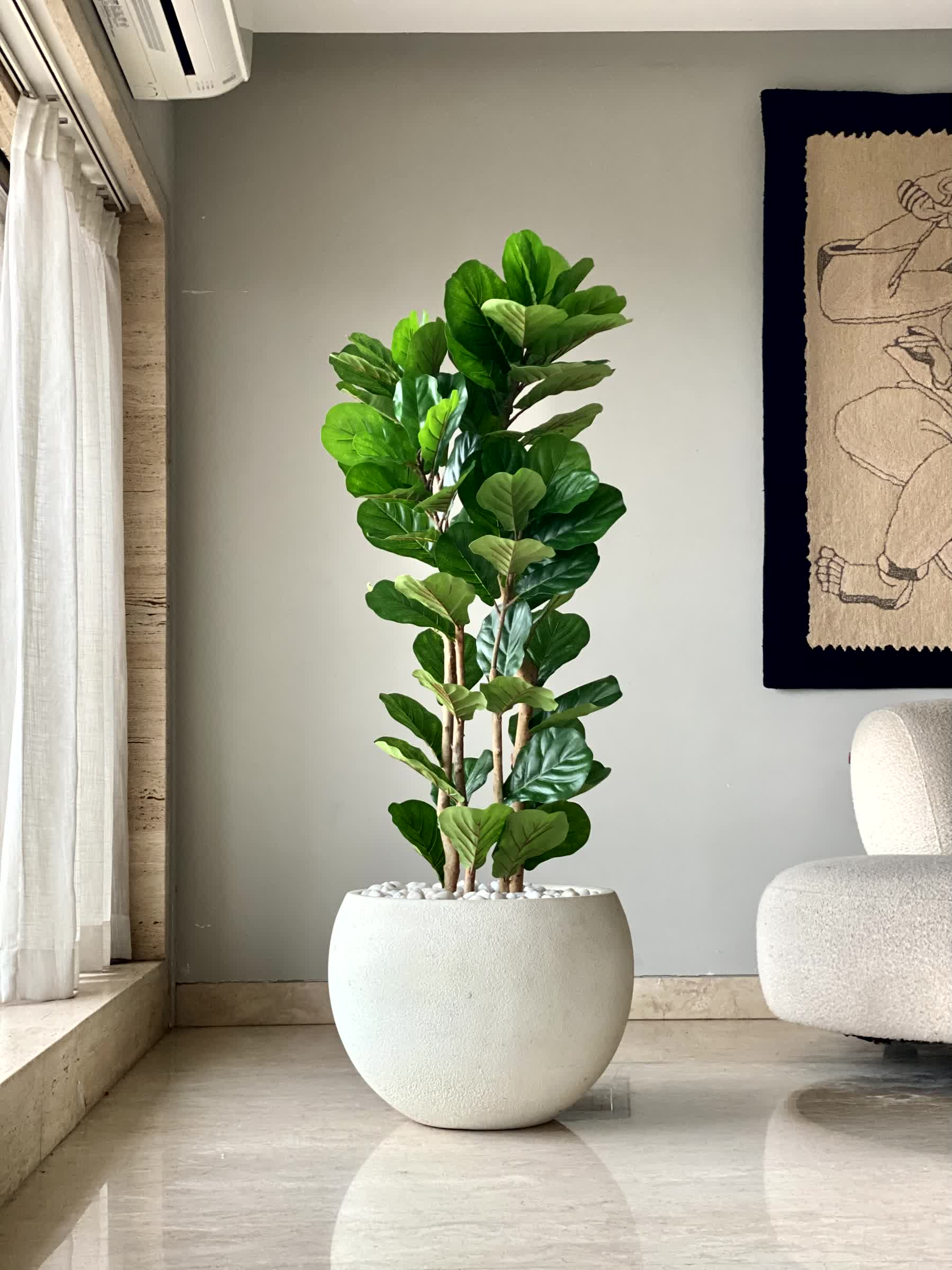 Artificial Verde Fiddle Fig Plant - 5 Feet