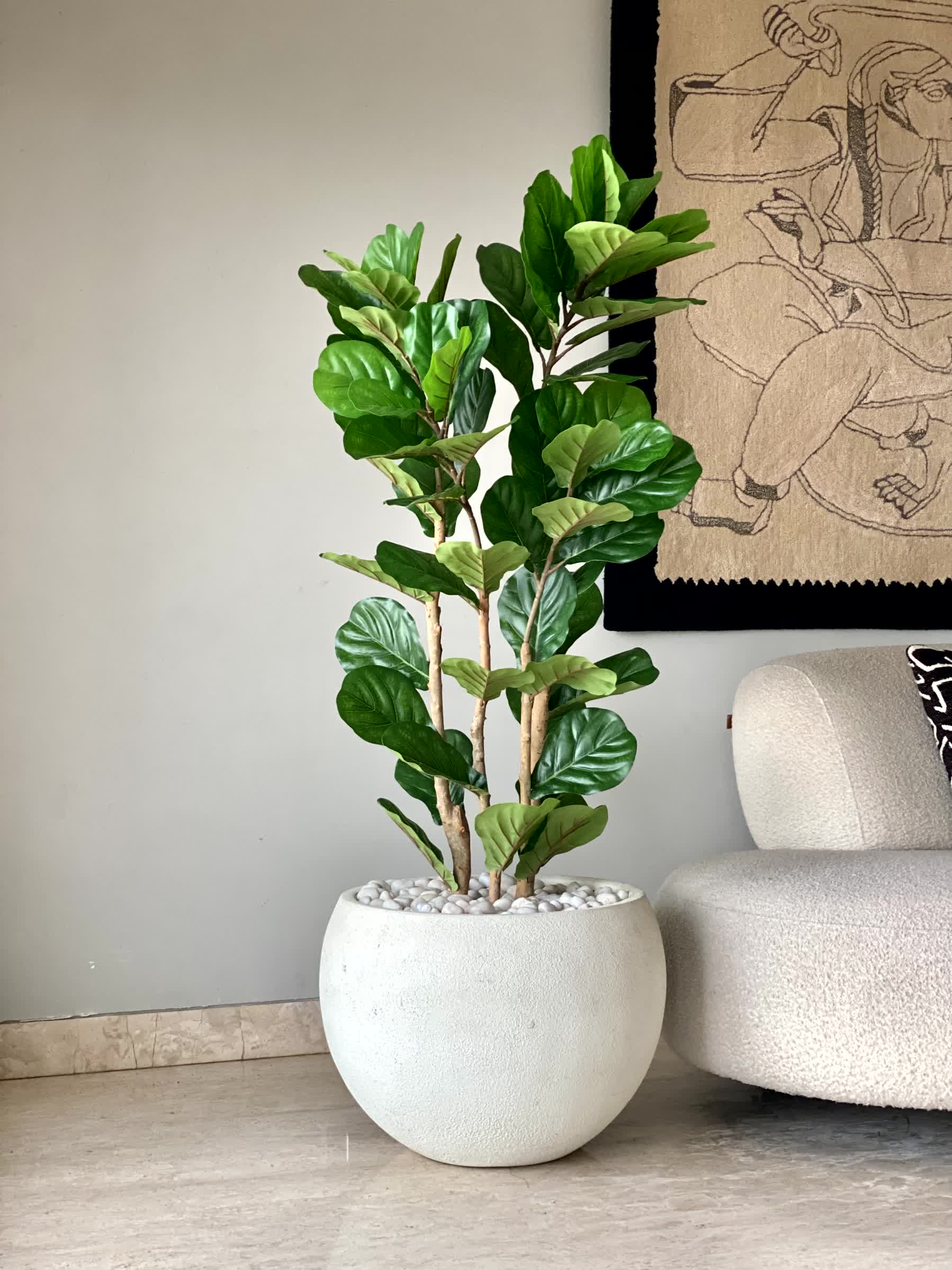 Artificial Verde Fiddle Fig Plant - 5 Feet