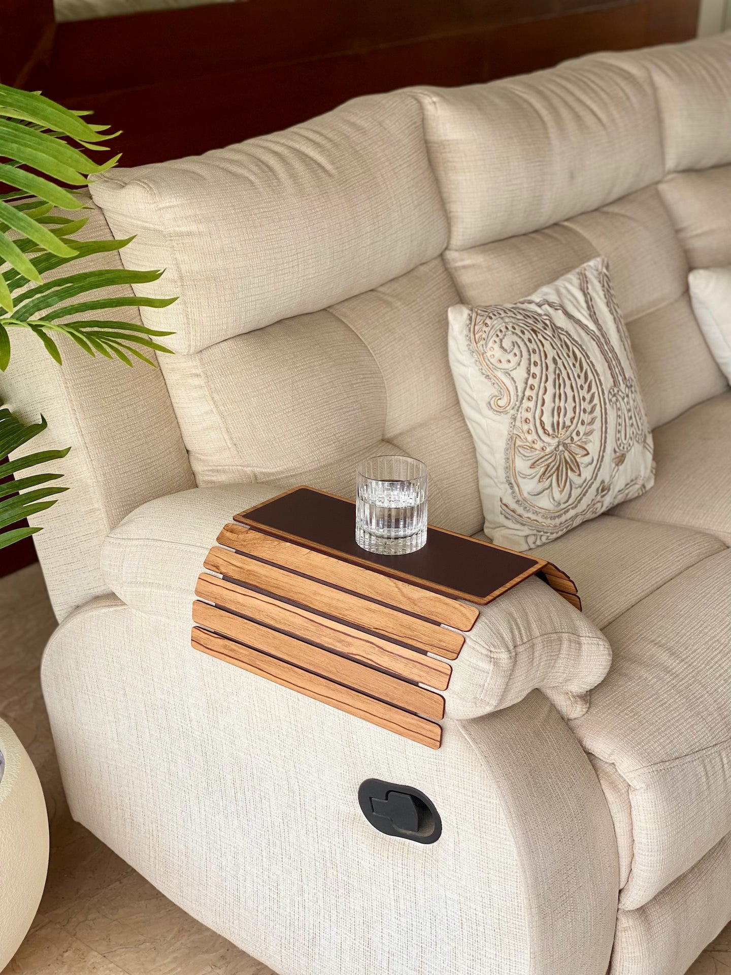 Elm Sofa Armrest Tray - Light Brown