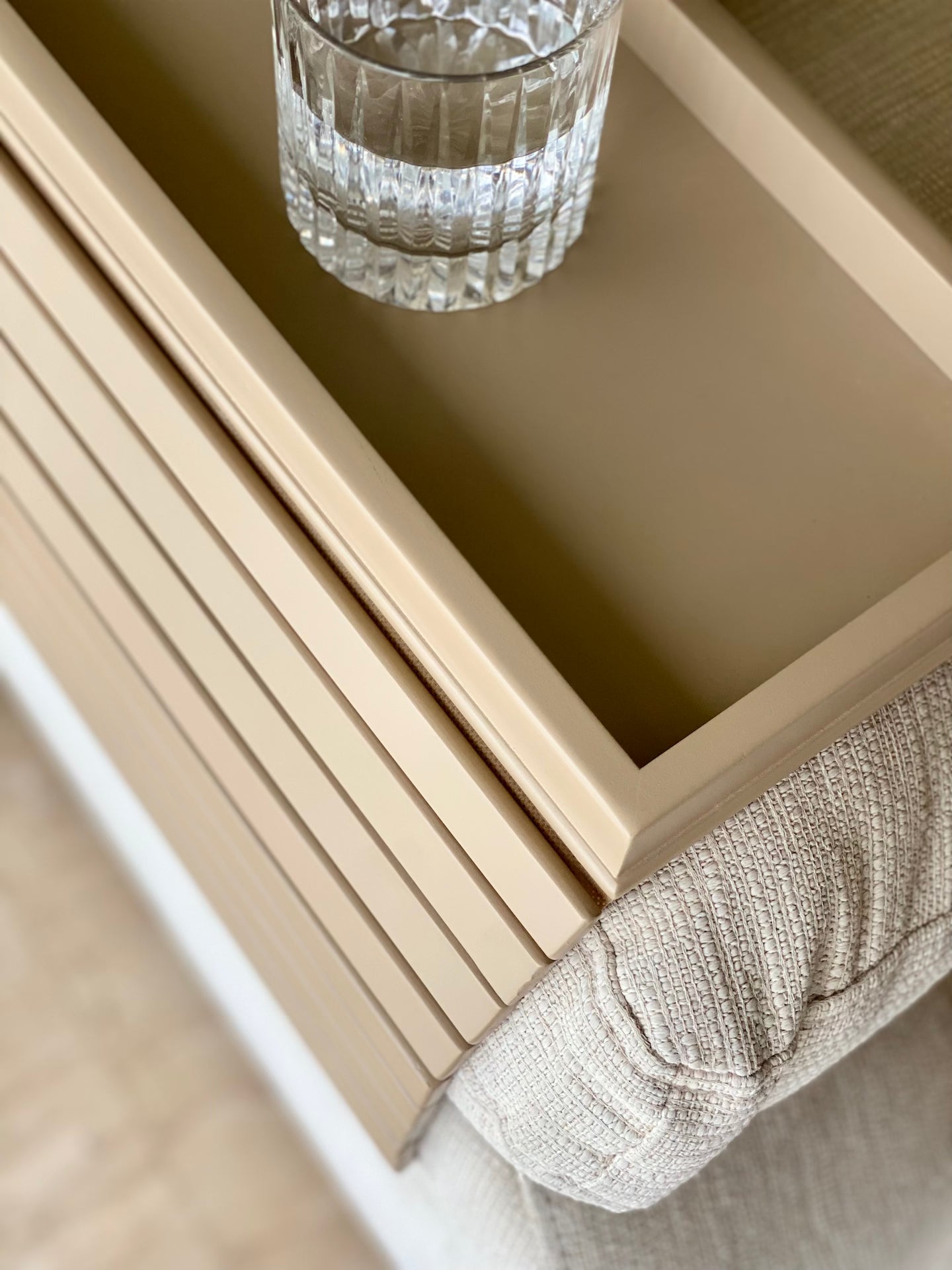 Sofa Armrest Tray - Beige