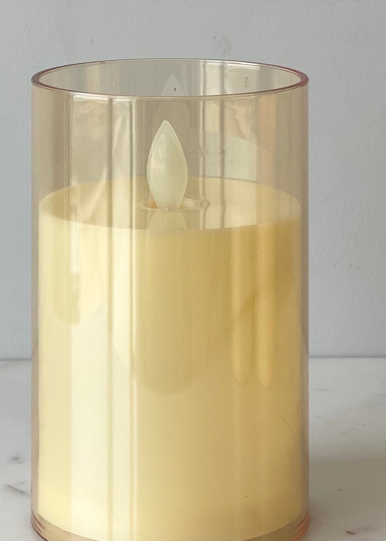LED Glass Candle - Medium