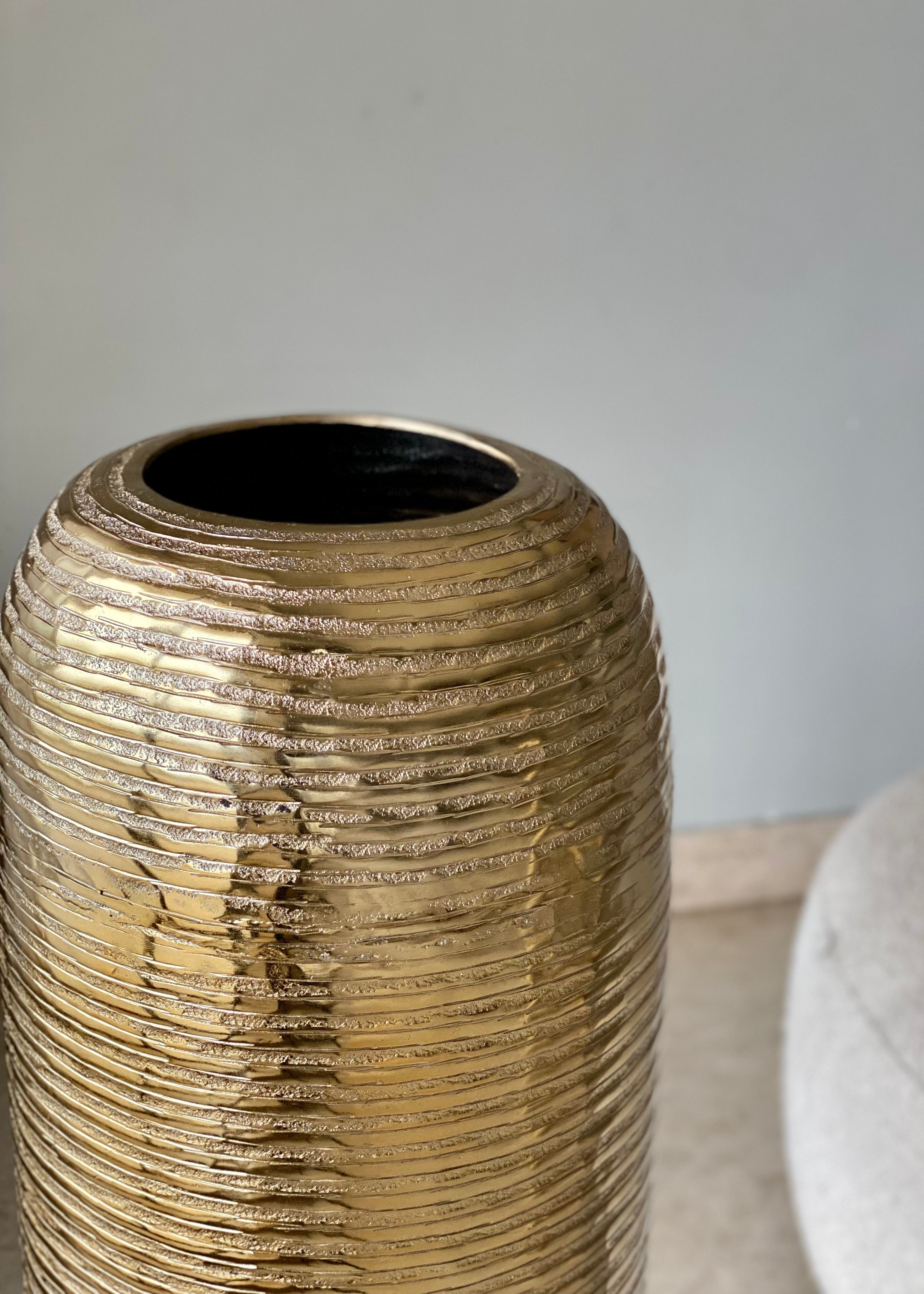 Halo Gold Ring Cylinder Planters