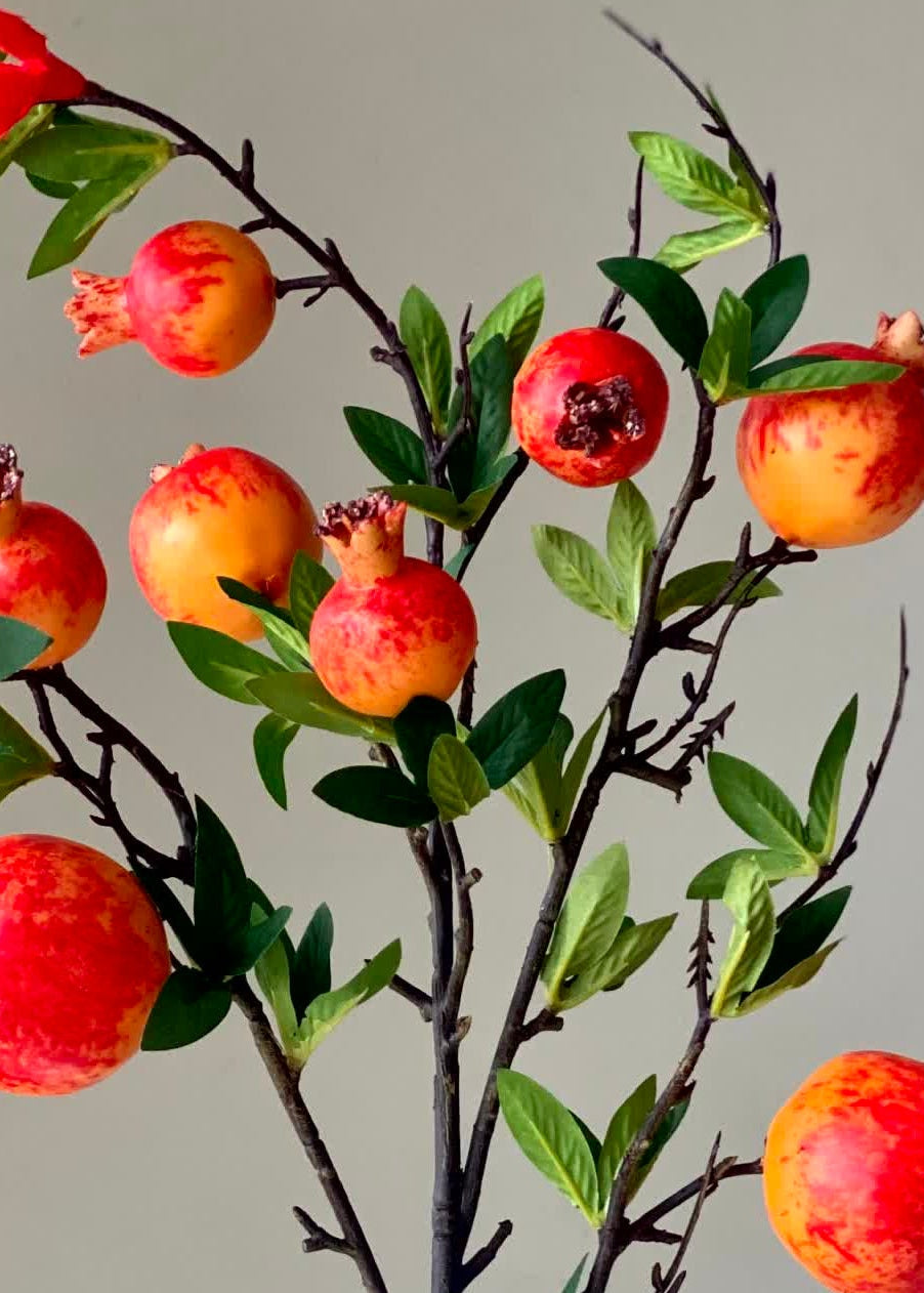 Artificial Pomegranate Stem - (Single Stem)