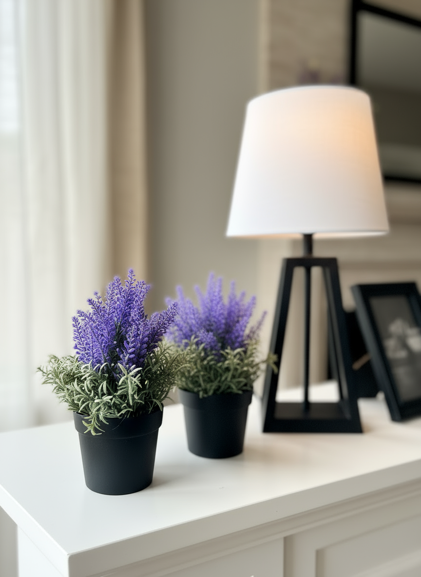 Artificial Lavender Plant - Small (Set of 2)