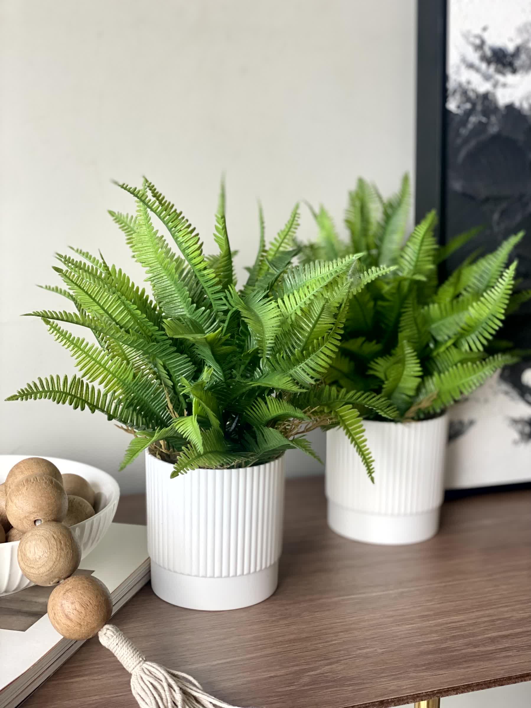 Artificial Lush Fern Plant - Medium (Set of 2)