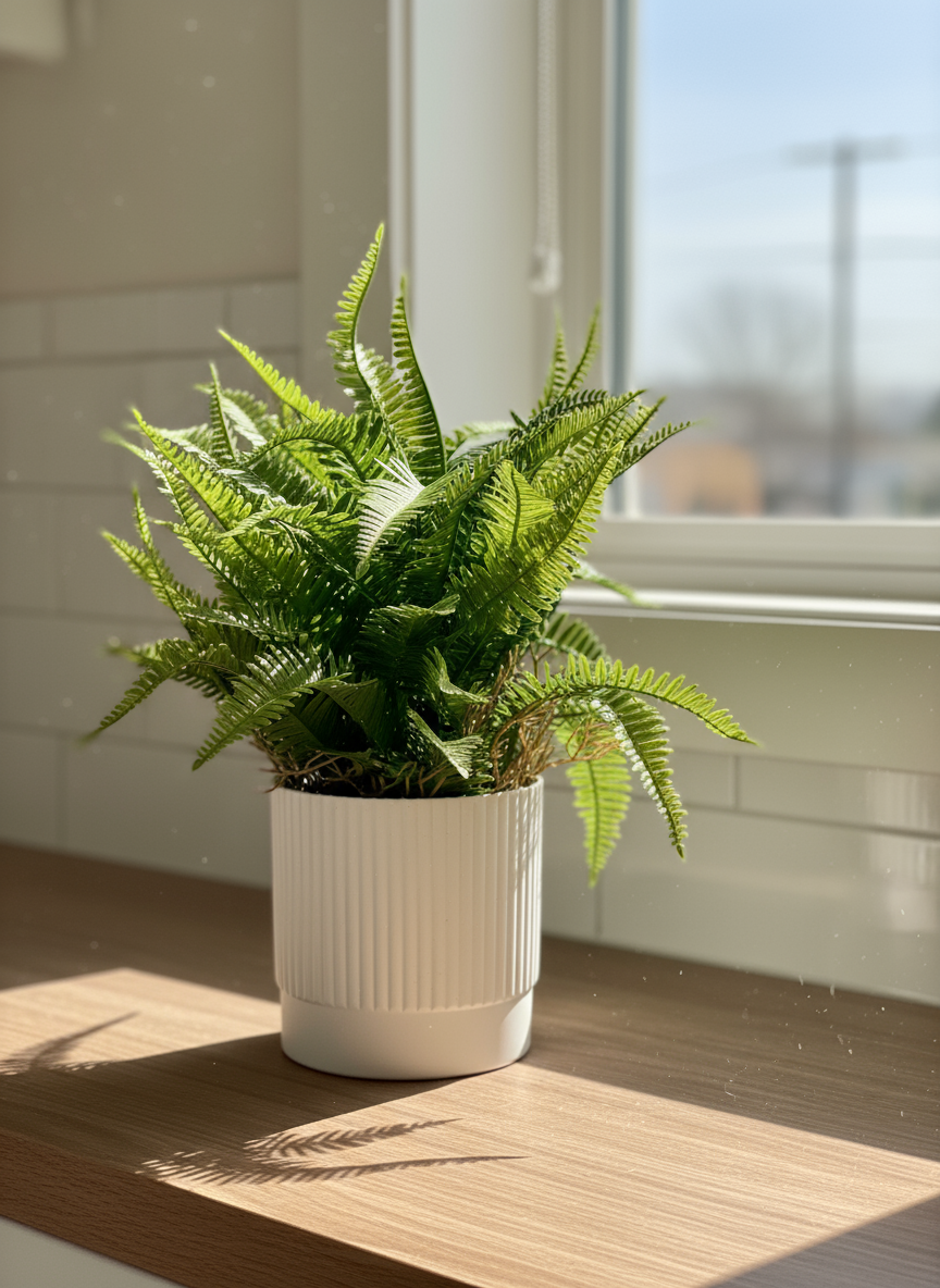 Artificial Lush Fern Plant - Medium (Set of 2)