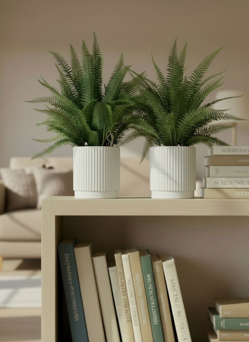 Artificial Lush Fern Plant - Small (Set of 2)