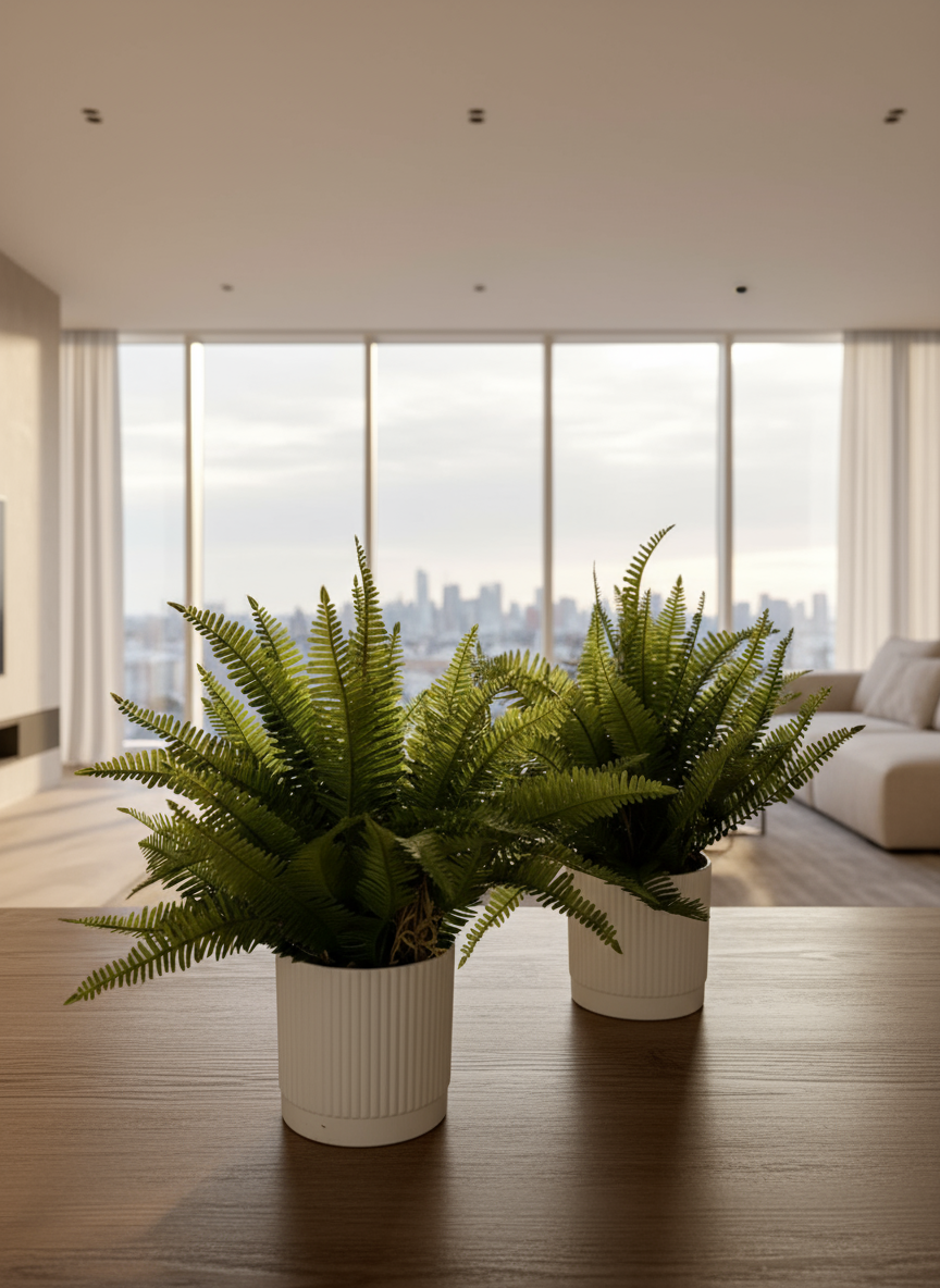 Artificial Lush Fern Plant - Small (Set of 2)