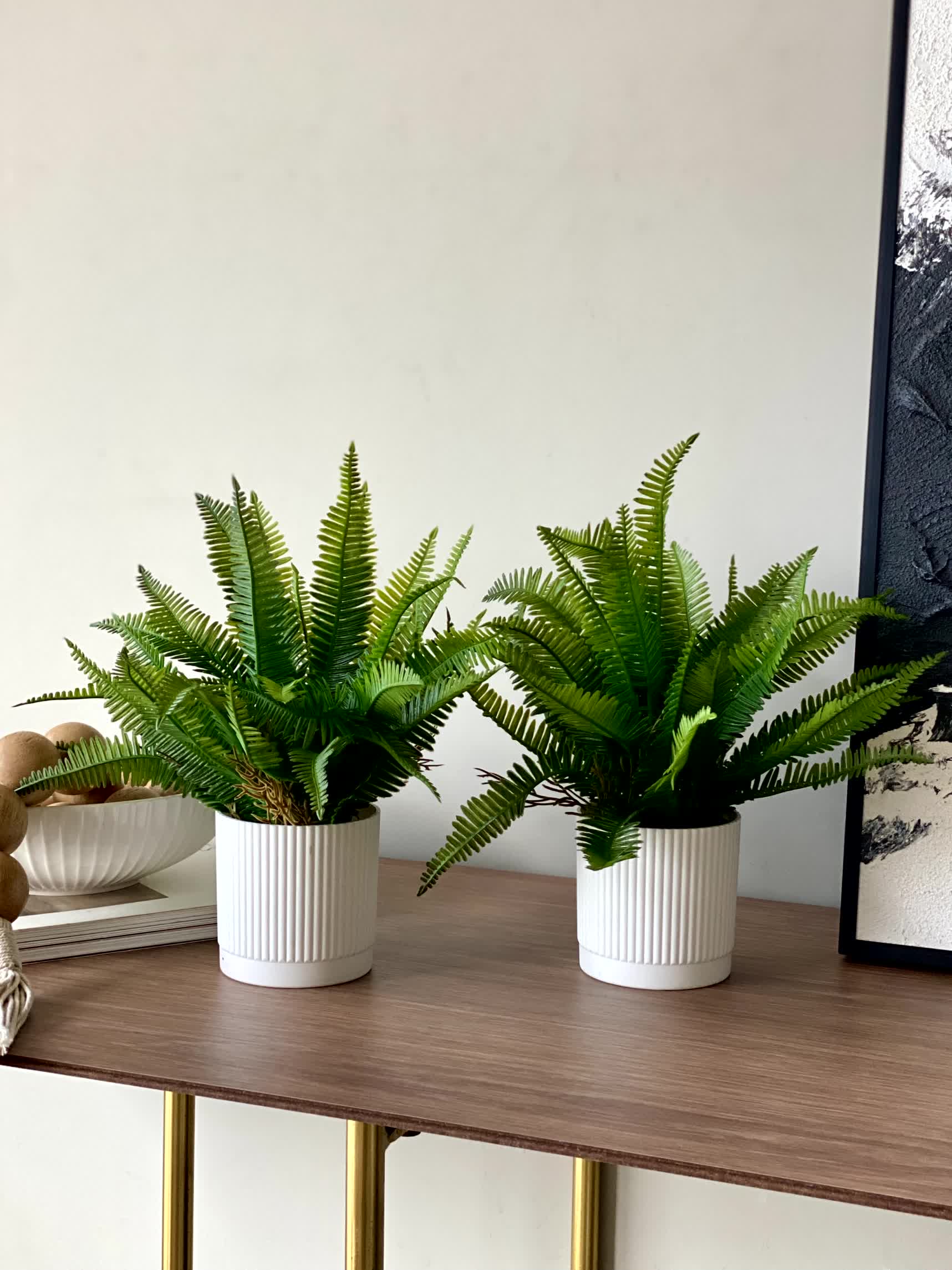 Artificial Lush Fern Plant - Small (Set of 2)