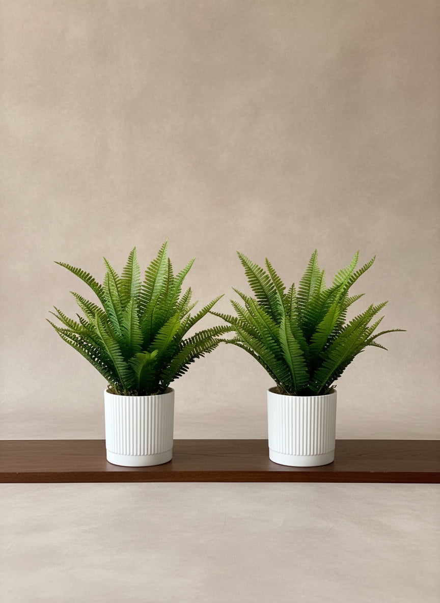 Artificial Lush Fern Plant - Small (Set of 2)