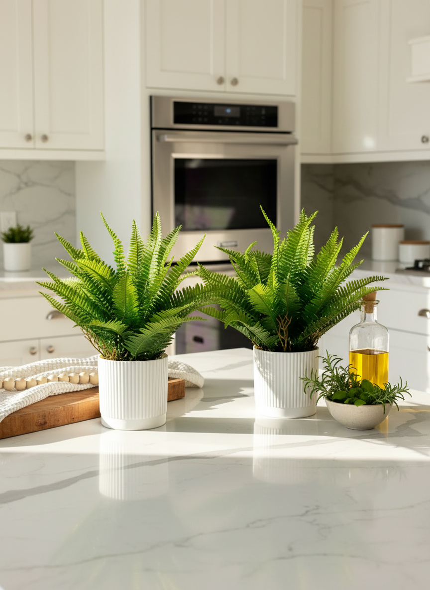 Artificial Lush Fern Plant - Small (Set of 2)