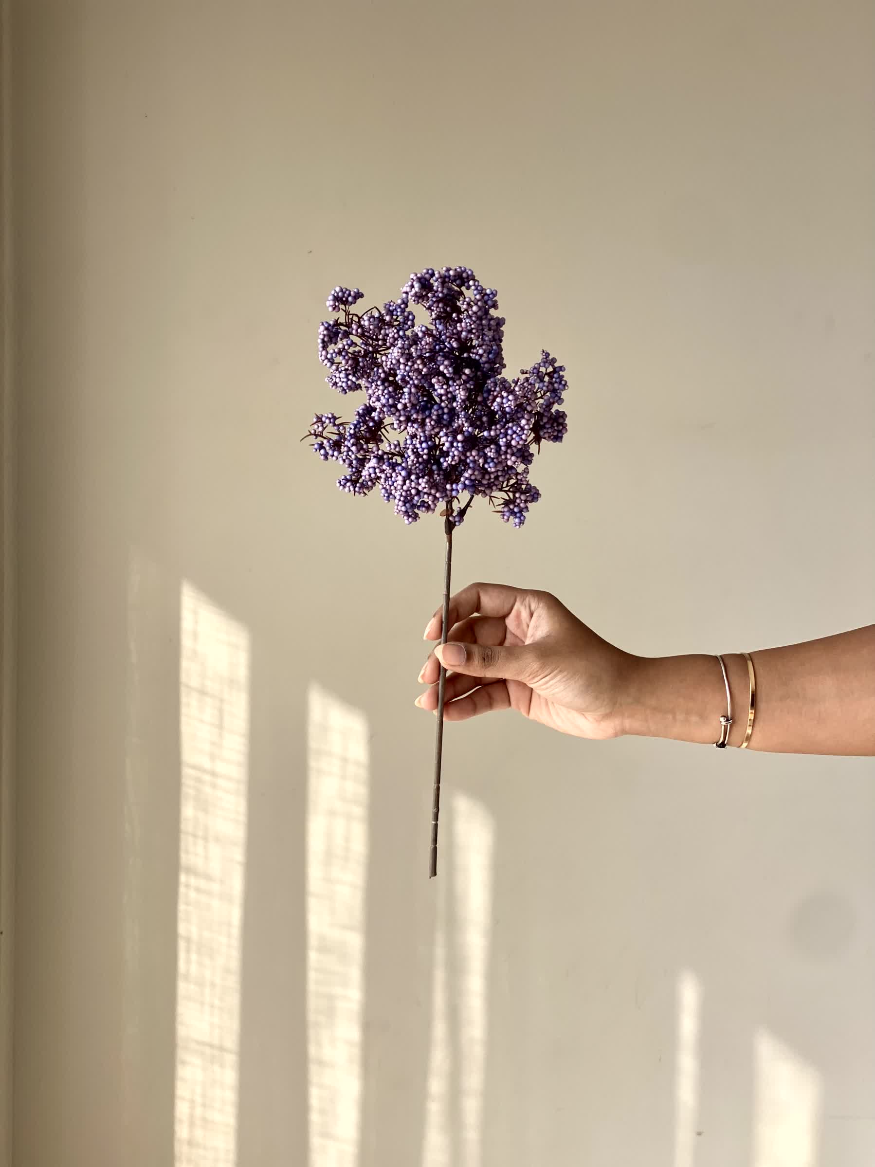 Artificial Wisteria Small Flower Stem - Purple