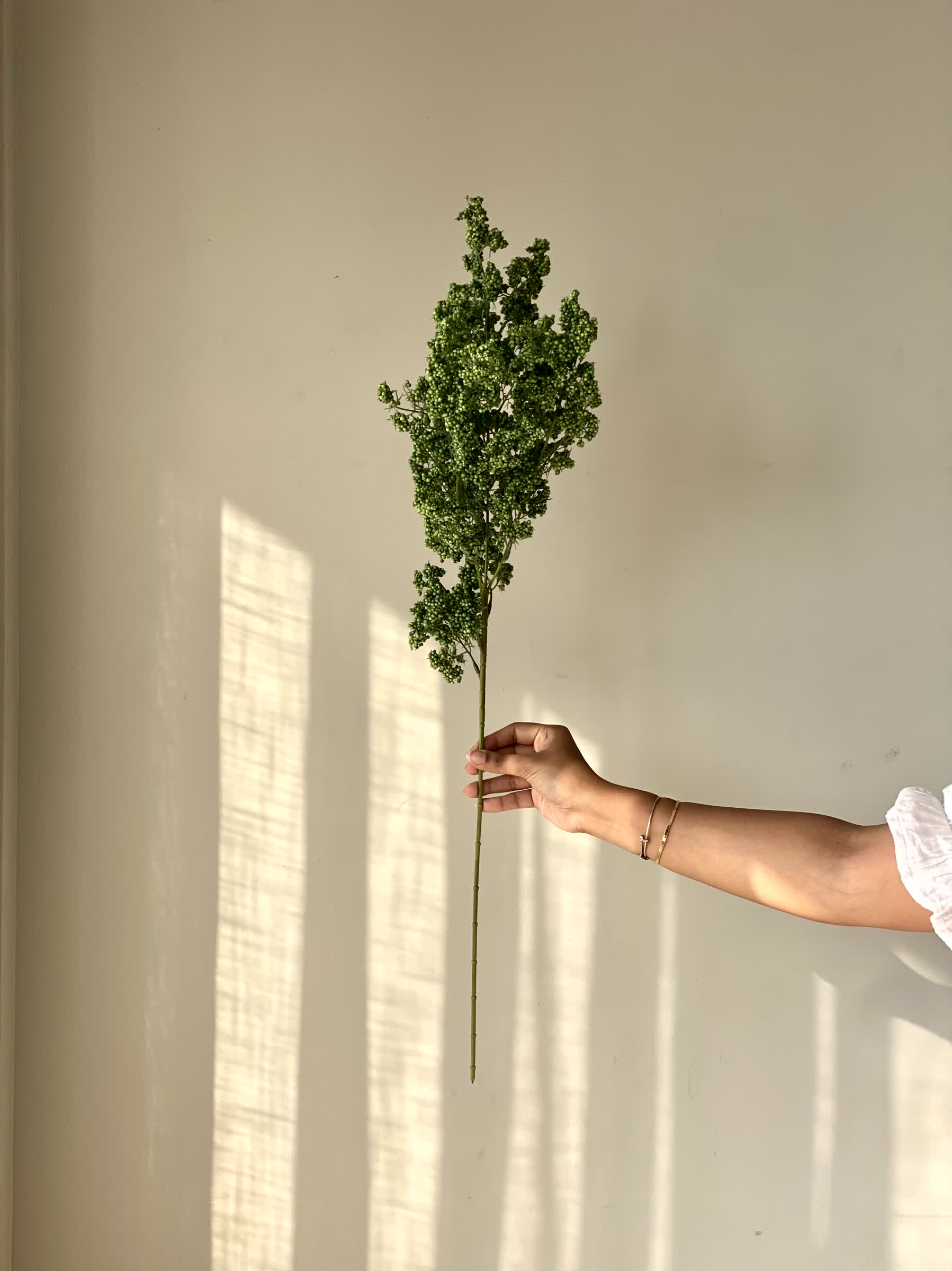 Artificial Wisteria Large Flower Stem - Green (One Stem)