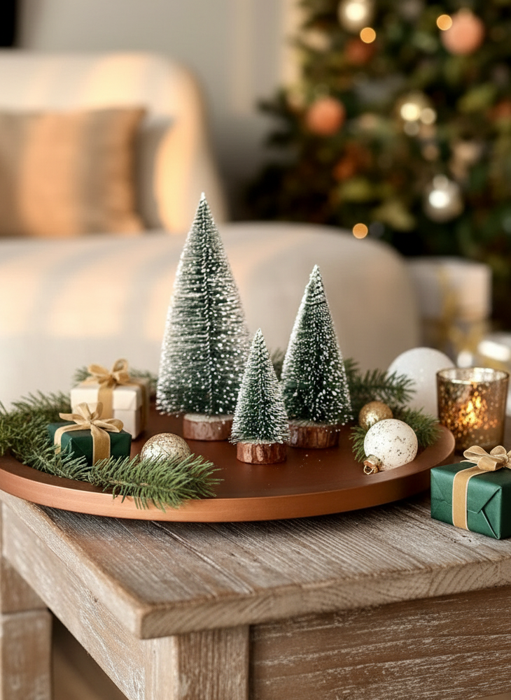 Christmas Frosted Tree - Set of 6