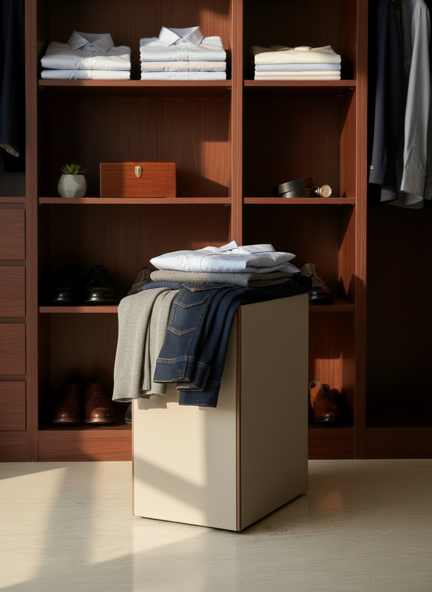 Naples Taupe Laundry Basket