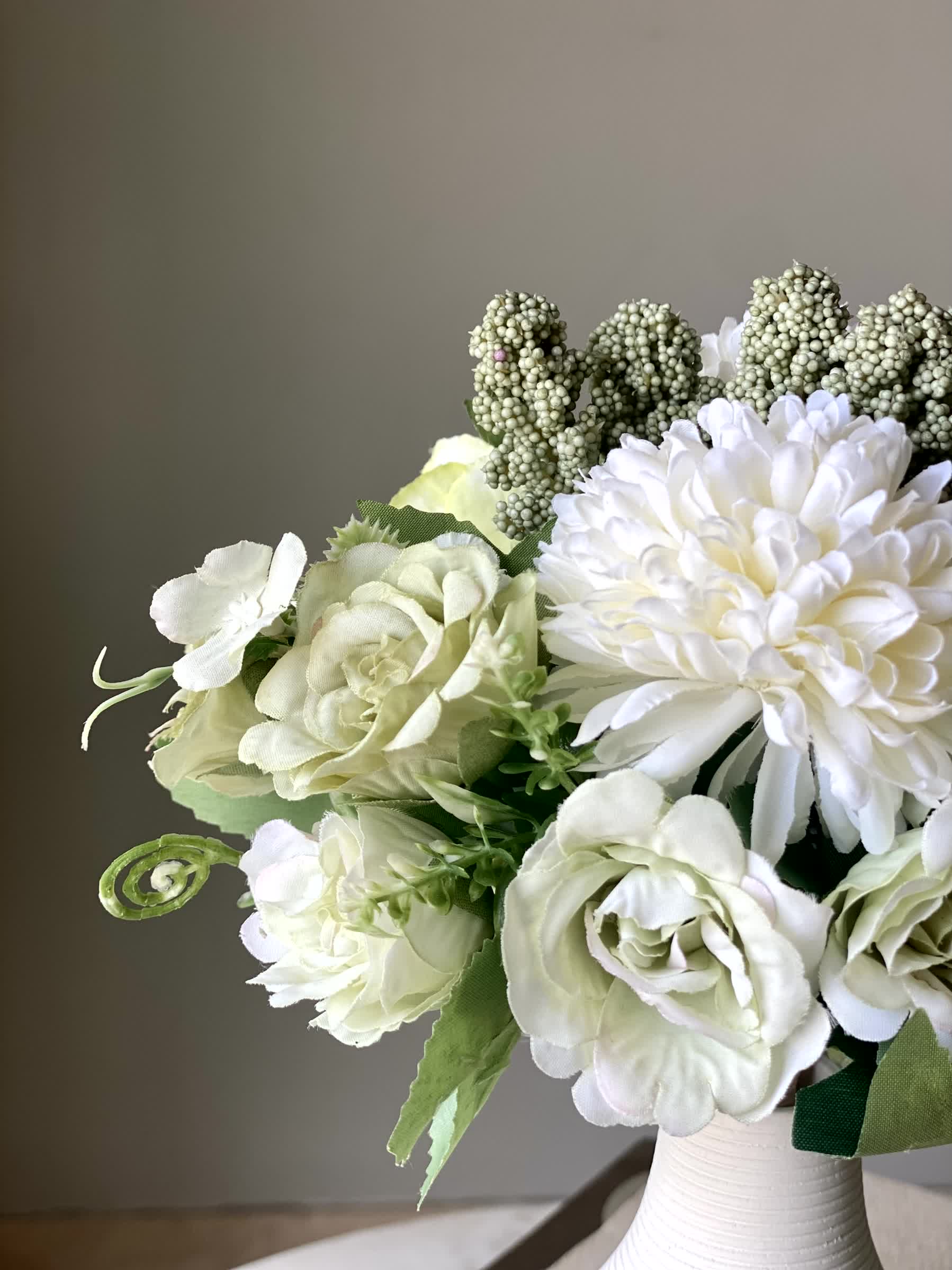 Artificial Chrysanths Bunch - Green