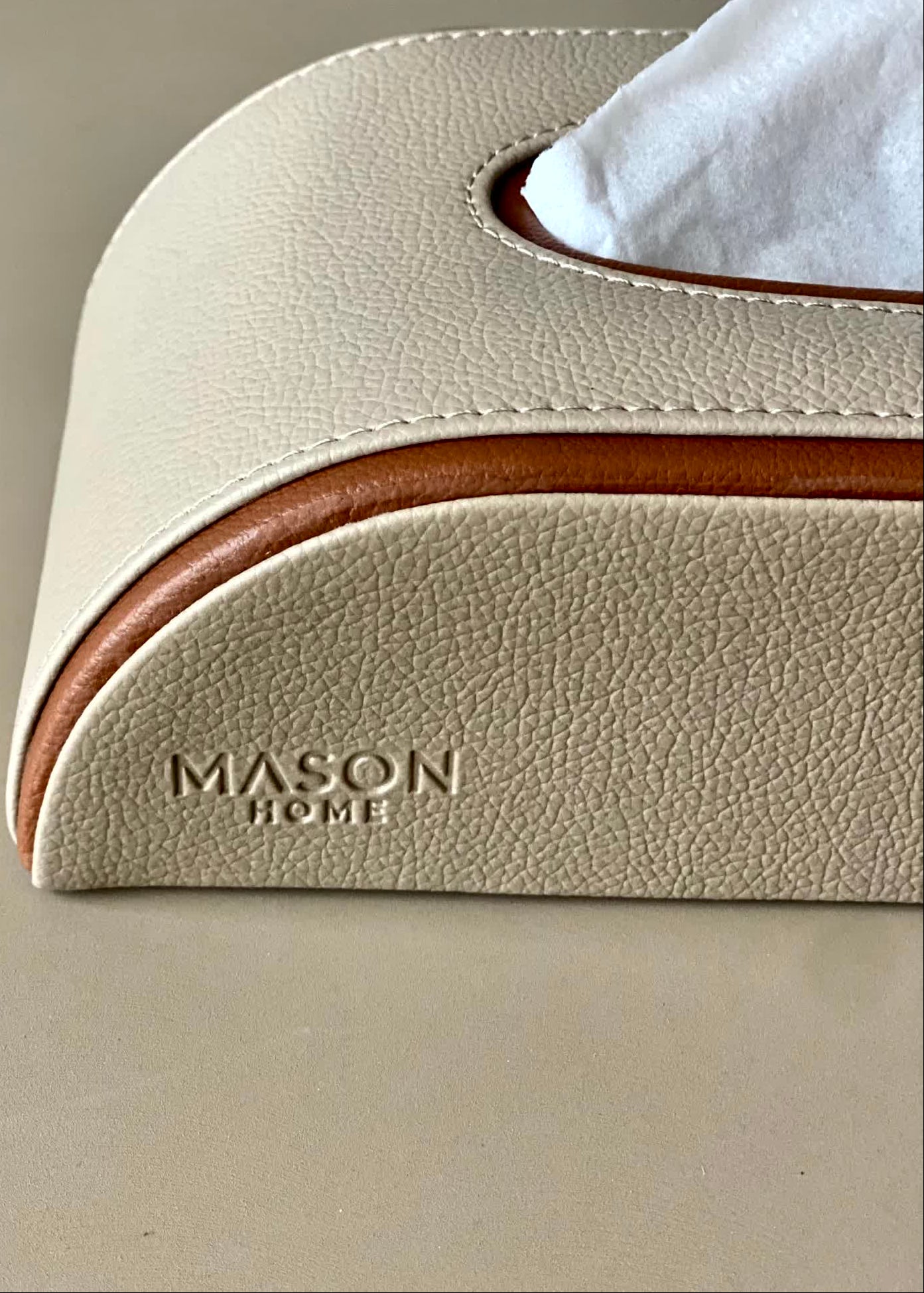 Naples Taupe Car Tissue Box