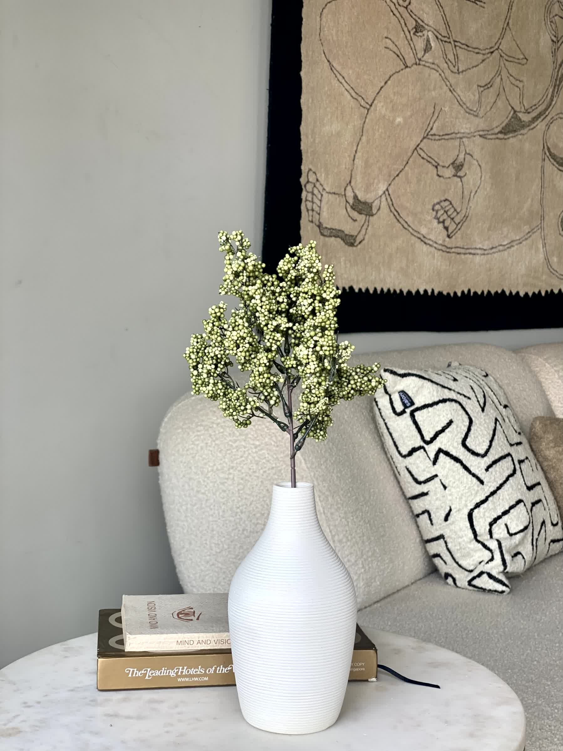 Artificial Wisteria Small Flower Stem - Green (One Stem)