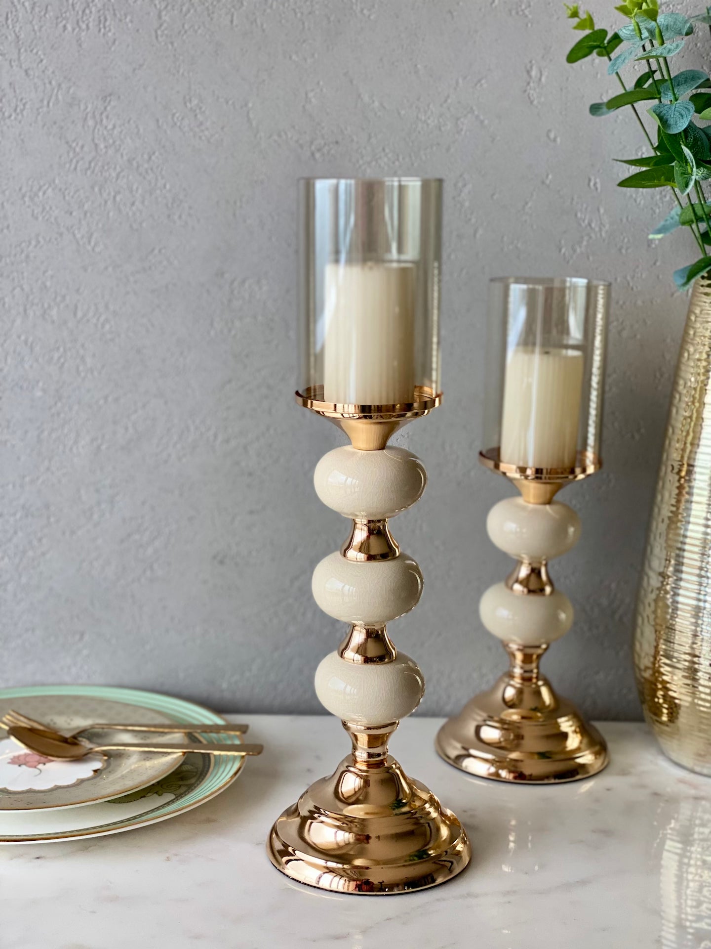 Mystic Large Candle Stand (Ivory)