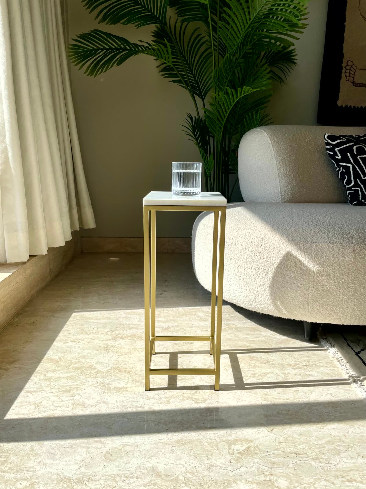 Rhodes Marble Drink Table