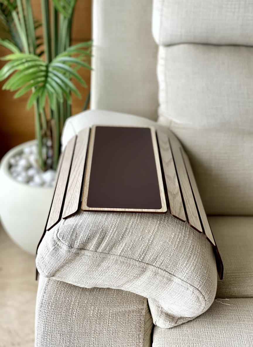 Elm Sofa Armrest Tray - Cream